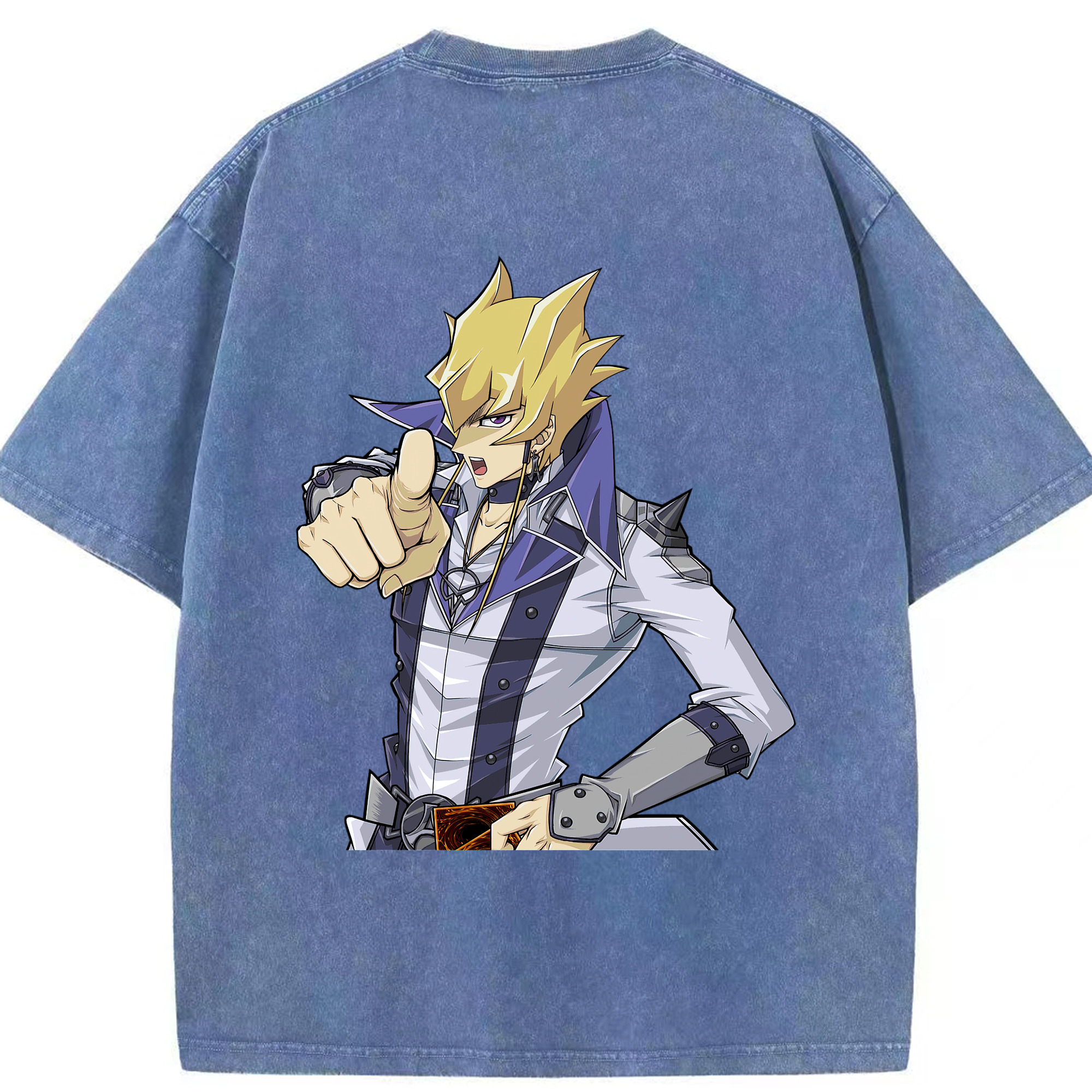 （画像用） 遊☆戯☆王 Yu-Gi-Oh! 綿100% ヴィンテージ風 半袖Tシャツ（背面プリント）