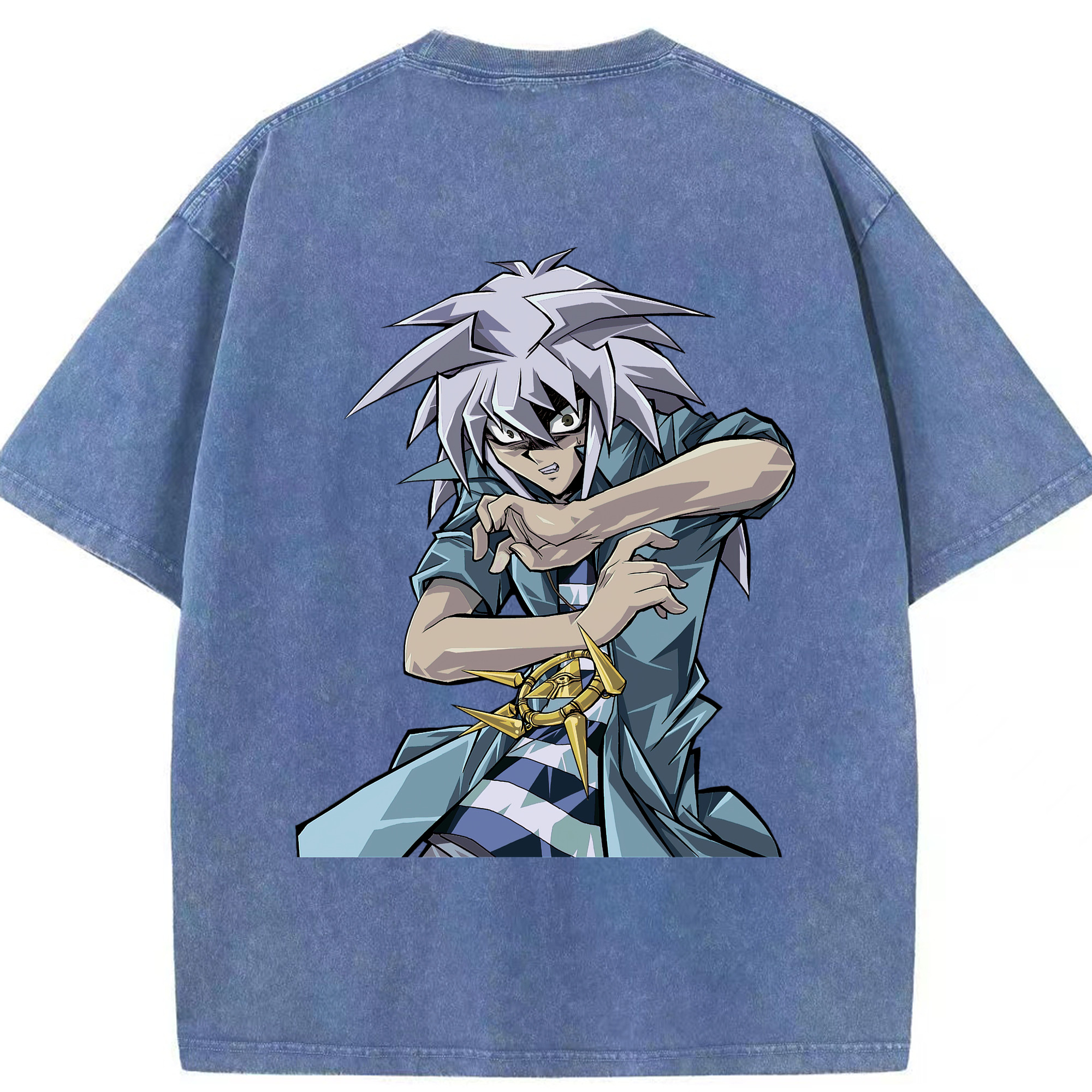 （画像用） 遊☆戯☆王 Yu-Gi-Oh! 綿100% ヴィンテージ風 半袖Tシャツ（背面プリント）