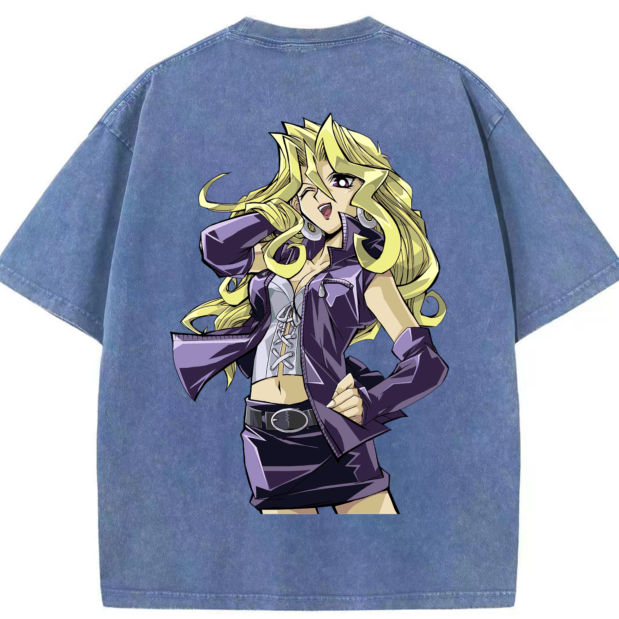 （画像用） 遊☆戯☆王 Yu-Gi-Oh! 綿100% ヴィンテージ風 半袖Tシャツ（背面プリント）