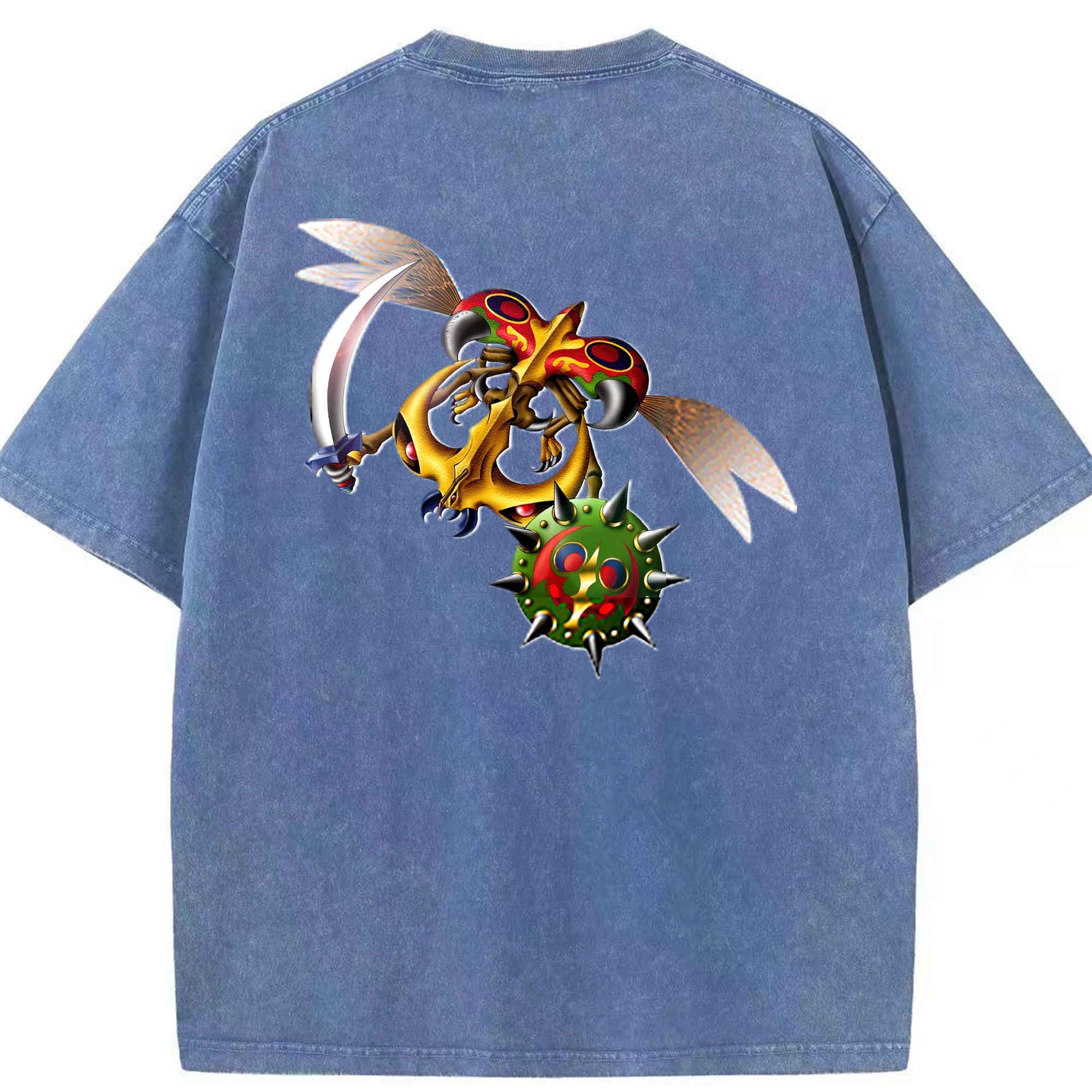 （画像用） 遊☆戯☆王 Yu-Gi-Oh! 綿100% ヴィンテージ風 半袖Tシャツ（背面プリント）