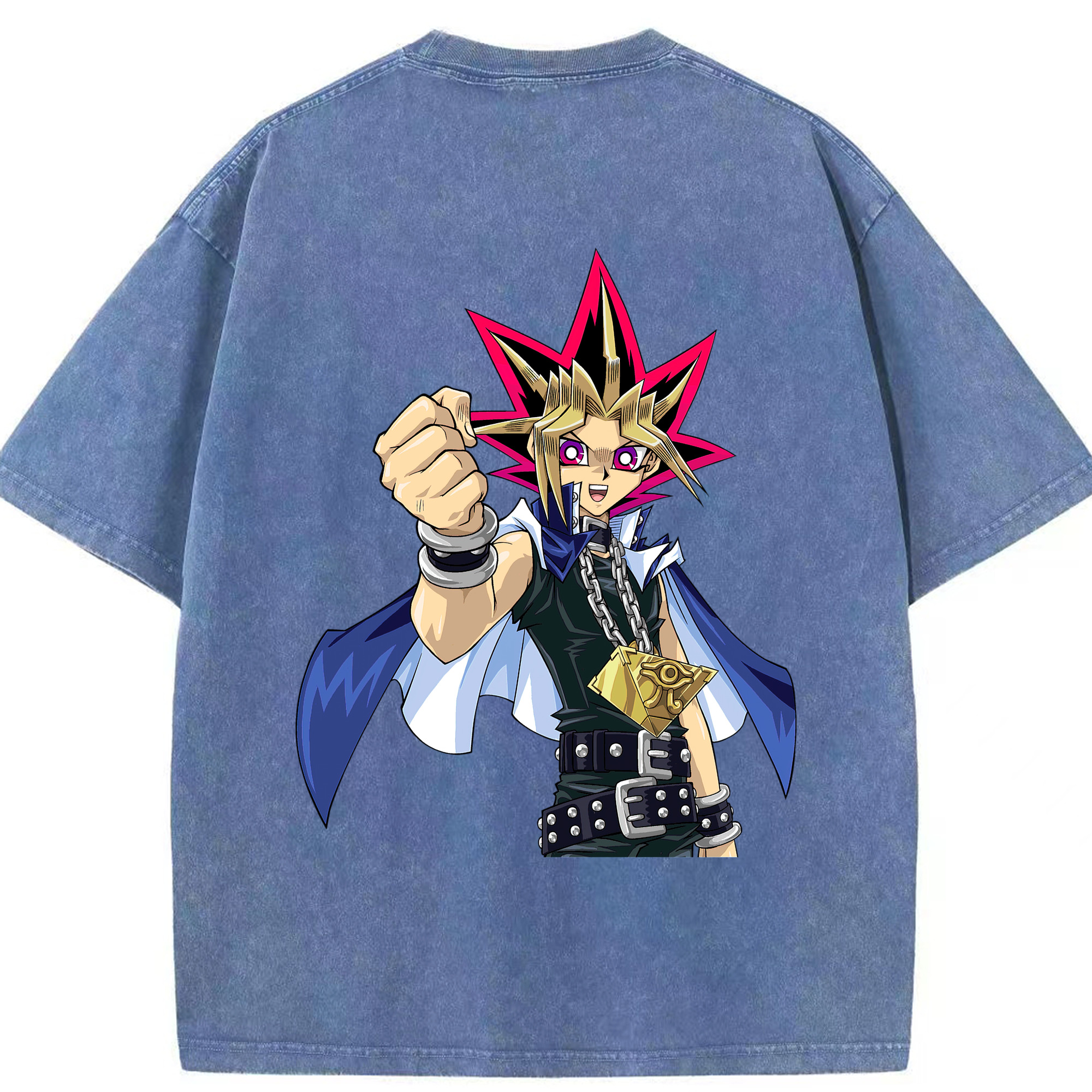 （画像用） 遊☆戯☆王 Yu-Gi-Oh! 綿100% ヴィンテージ風 半袖Tシャツ（背面プリント）