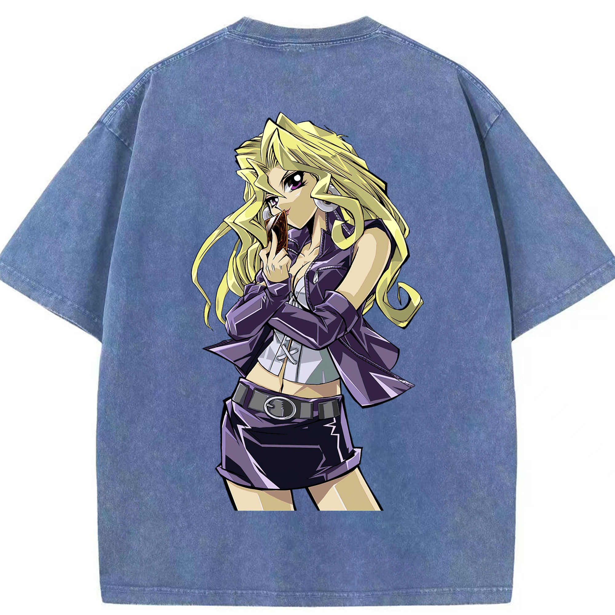 （画像用） 遊☆戯☆王 Yu-Gi-Oh! 綿100% ヴィンテージ風 半袖Tシャツ（背面プリント）
