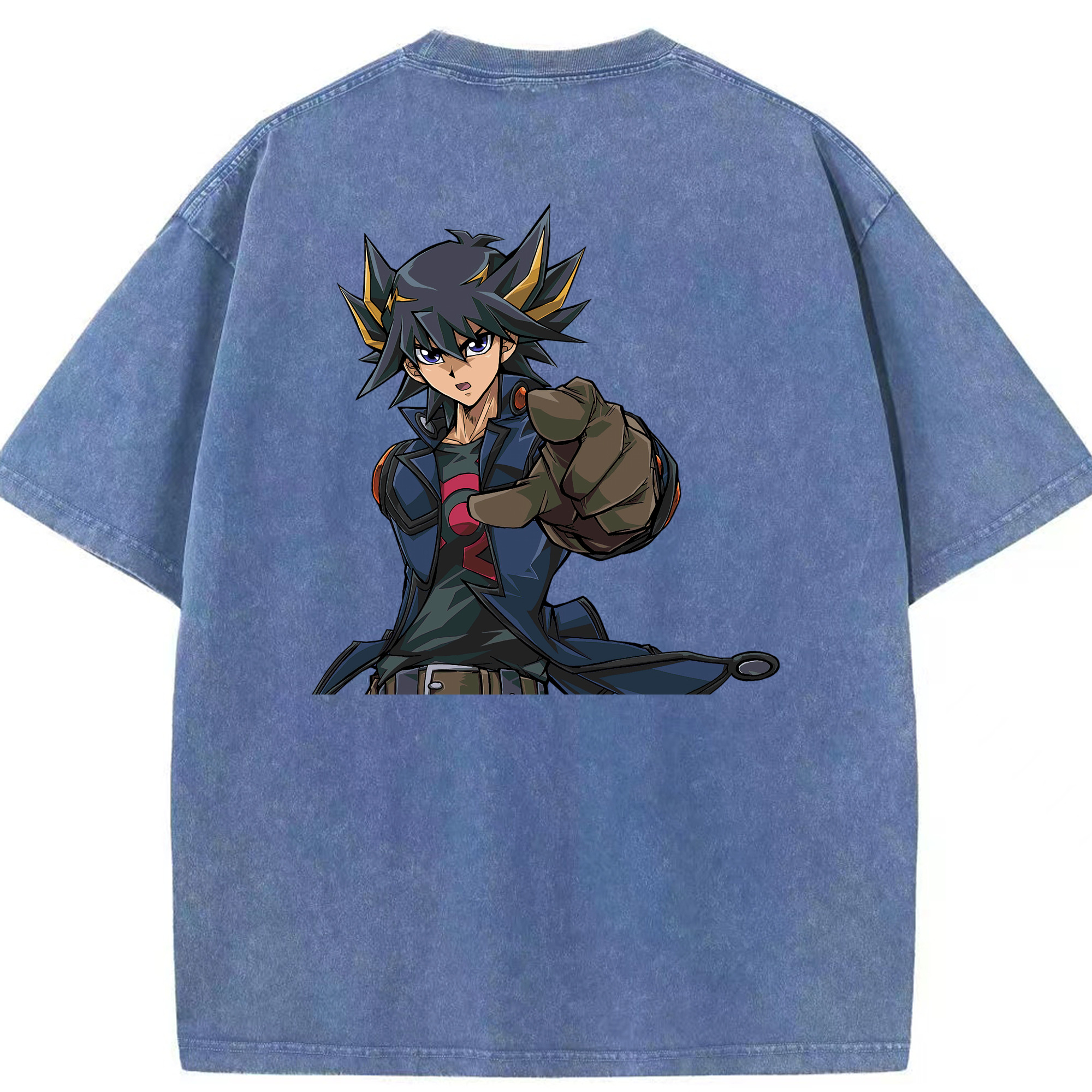 （画像用） 遊☆戯☆王 Yu-Gi-Oh! 綿100% ヴィンテージ風 半袖Tシャツ（背面プリント）