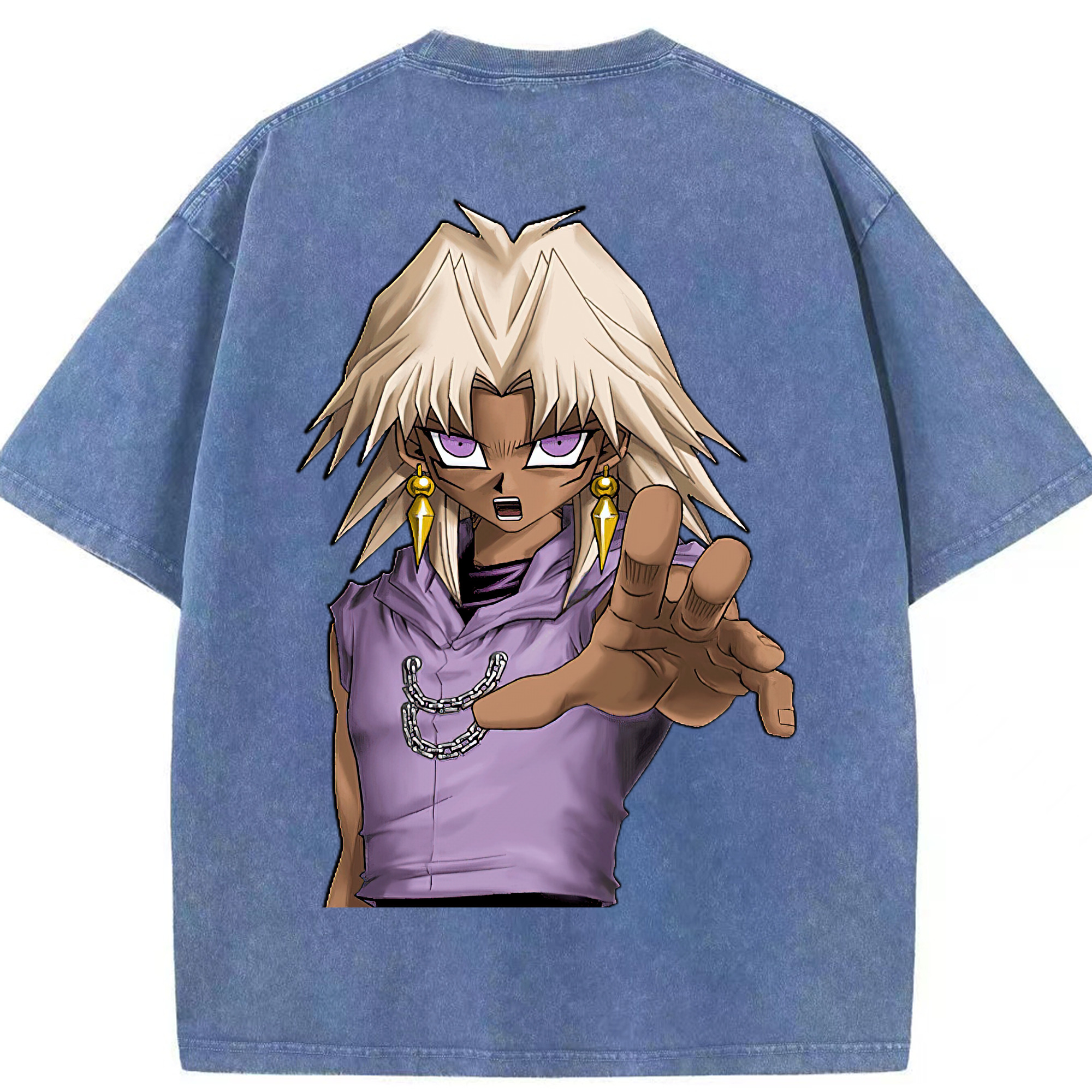 （画像用） 遊☆戯☆王 Yu-Gi-Oh! 綿100% ヴィンテージ風 半袖Tシャツ（背面プリント）