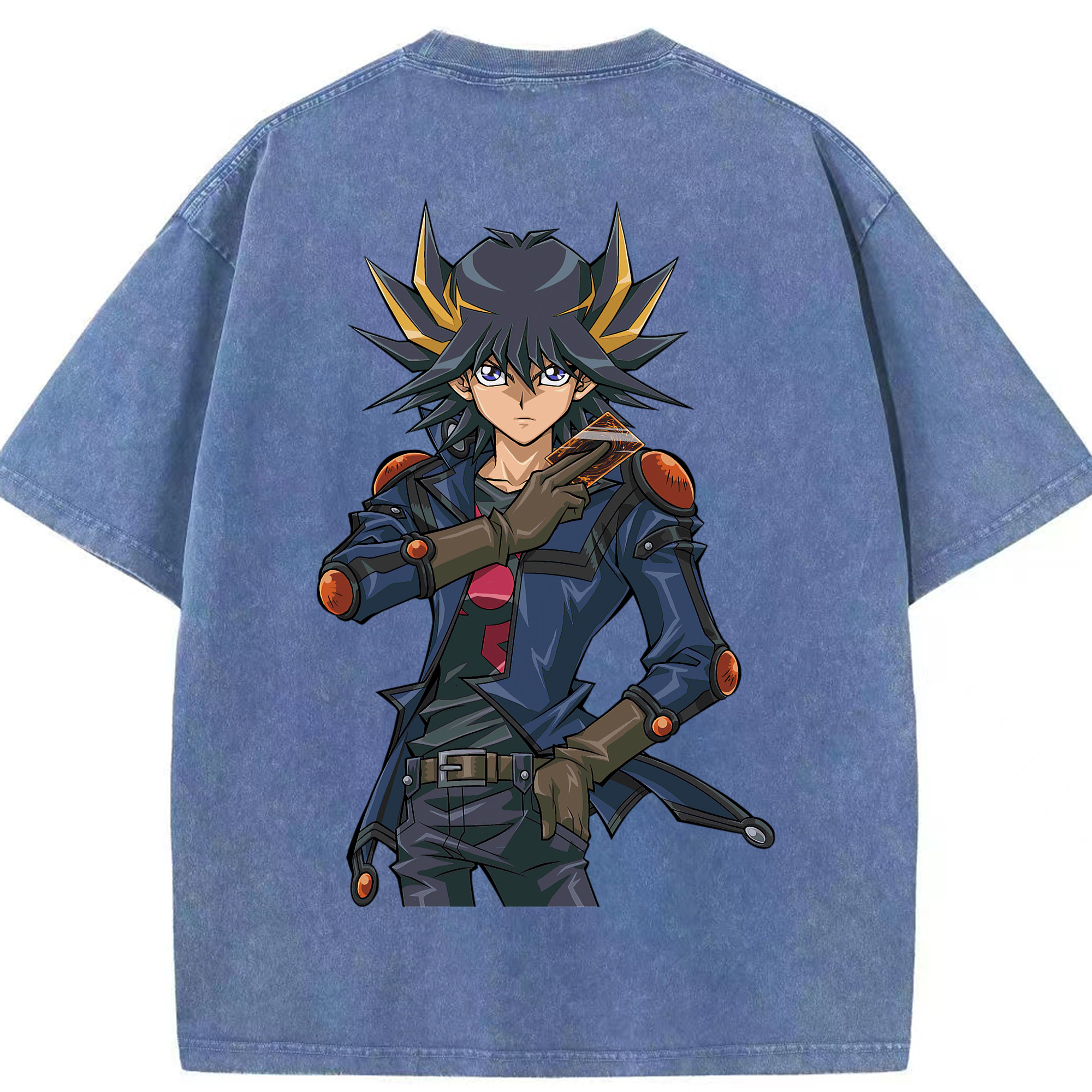 （画像用） 遊☆戯☆王 Yu-Gi-Oh! 綿100% ヴィンテージ風 半袖Tシャツ（背面プリント）