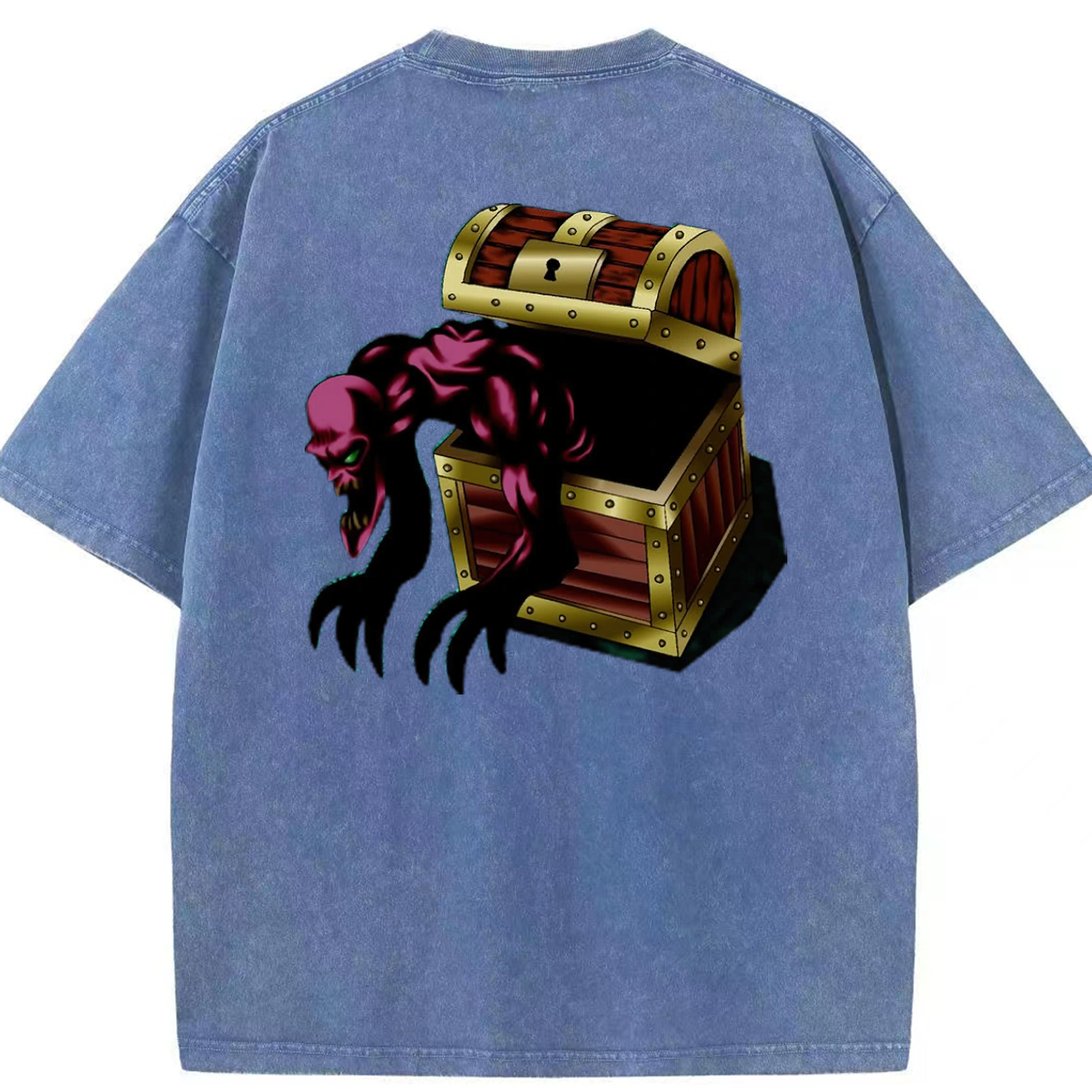 （画像用） 遊☆戯☆王 Yu-Gi-Oh! 綿100% ヴィンテージ風 半袖Tシャツ（背面プリント）