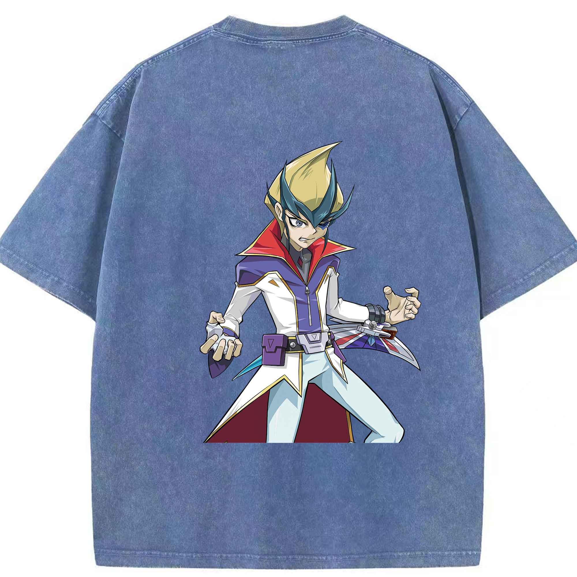 （画像用） 遊☆戯☆王 Yu-Gi-Oh! 綿100% ヴィンテージ風 半袖Tシャツ（背面プリント）