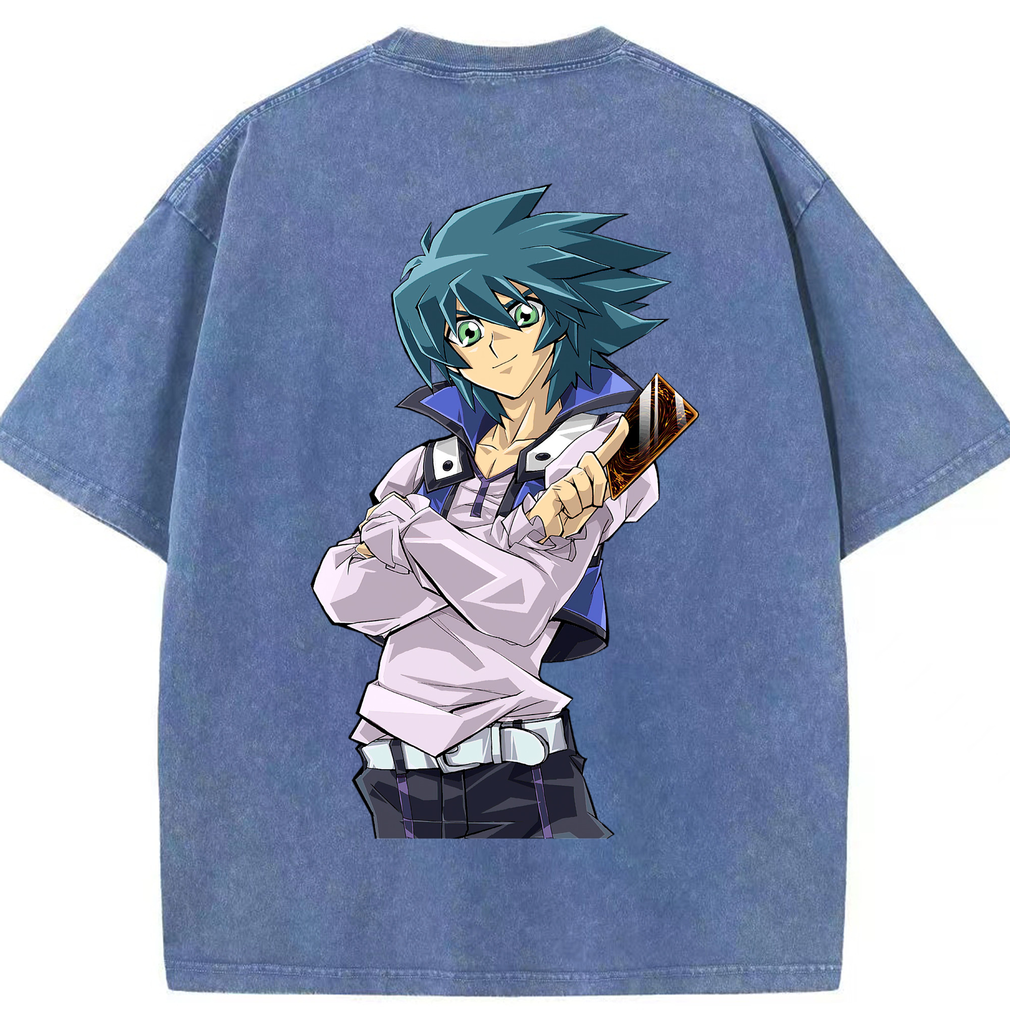（画像用） 遊☆戯☆王 Yu-Gi-Oh! 綿100% ヴィンテージ風 半袖Tシャツ（背面プリント）