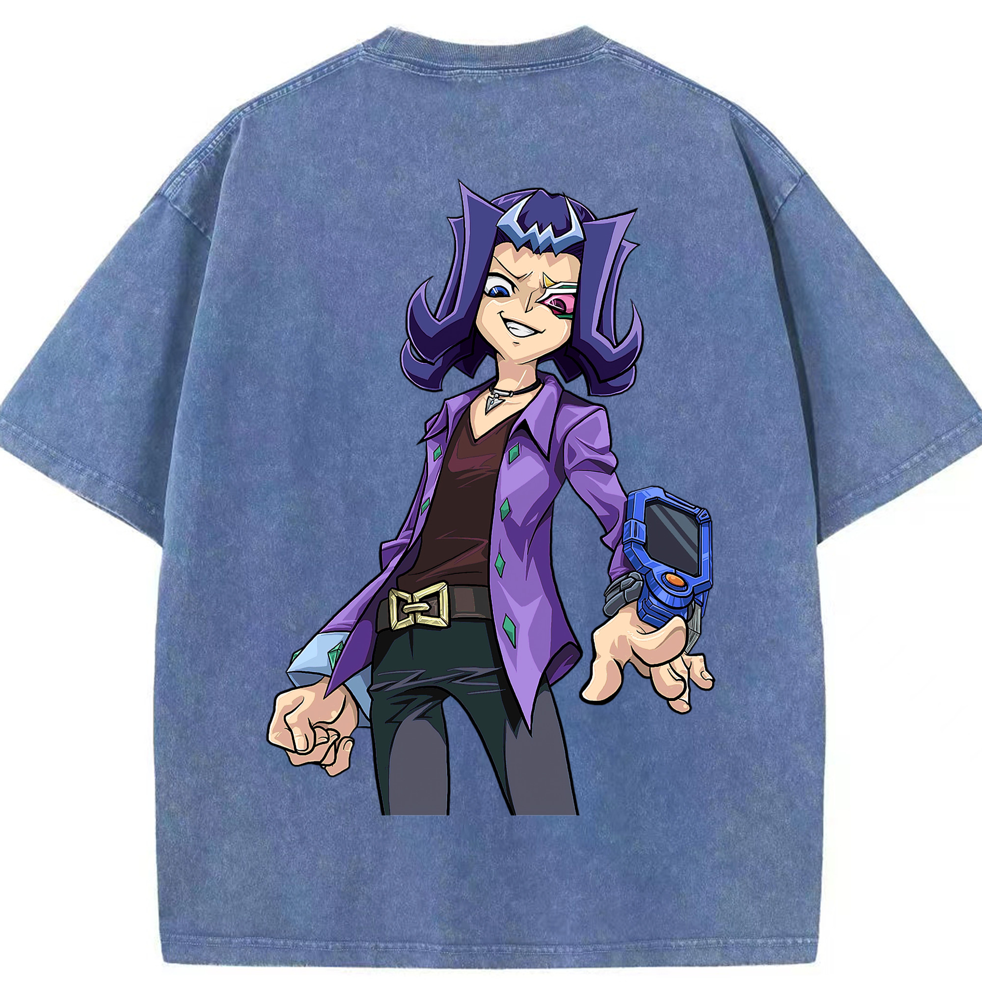 （画像用） 遊☆戯☆王 Yu-Gi-Oh! 綿100% ヴィンテージ風 半袖Tシャツ（背面プリント）