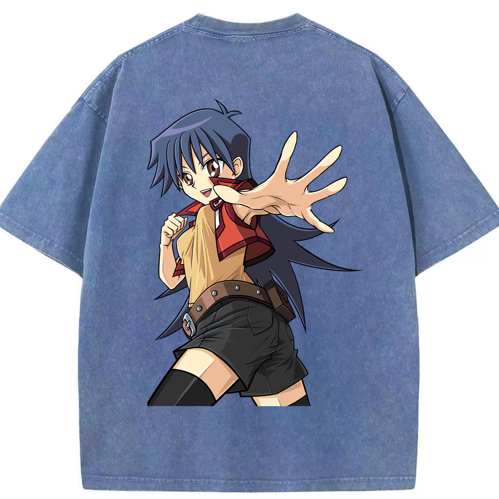 （画像用） 遊☆戯☆王 Yu-Gi-Oh! 綿100% ヴィンテージ風 半袖Tシャツ（背面プリント）