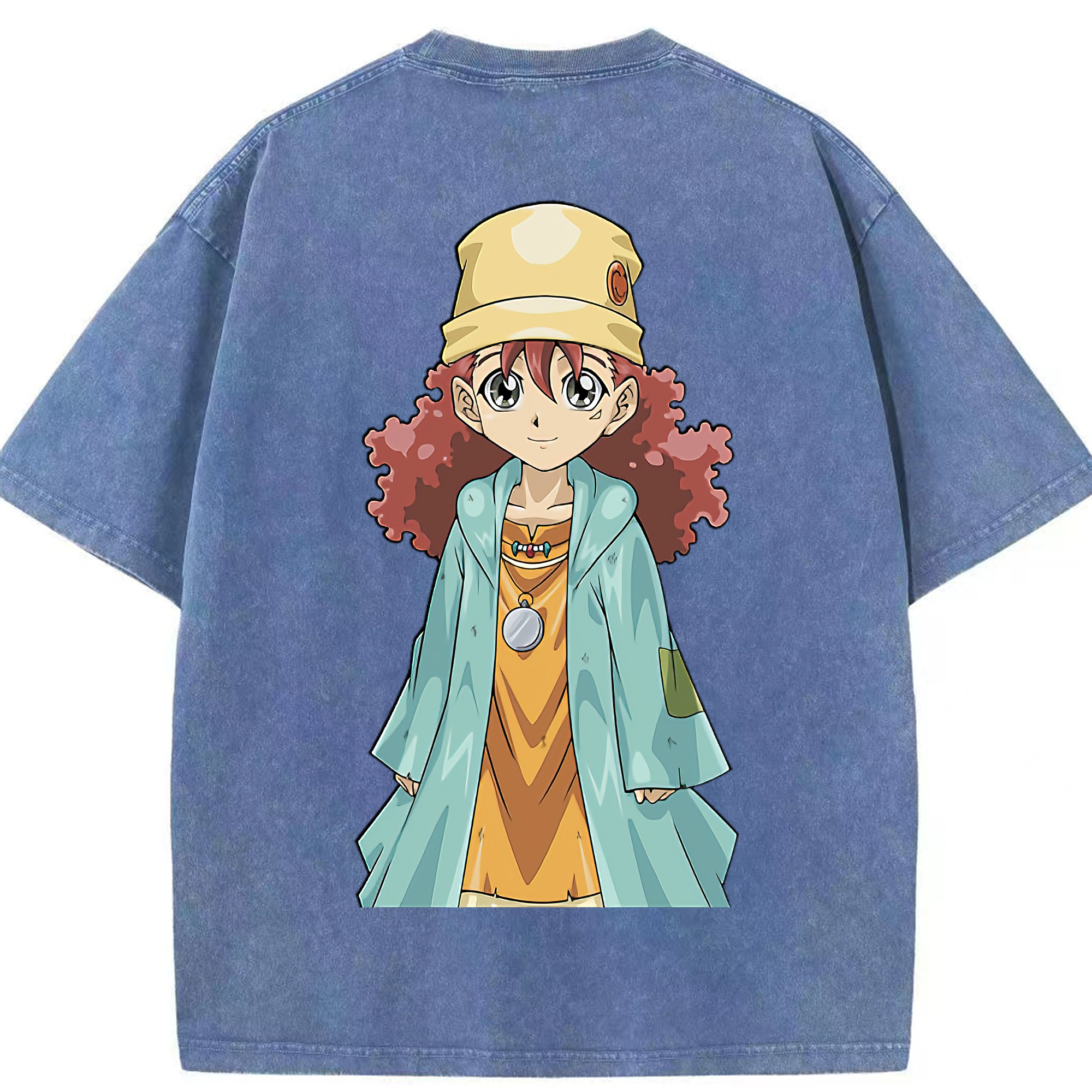 （画像用） 遊☆戯☆王 Yu-Gi-Oh! 綿100% ヴィンテージ風 半袖Tシャツ（背面プリント）