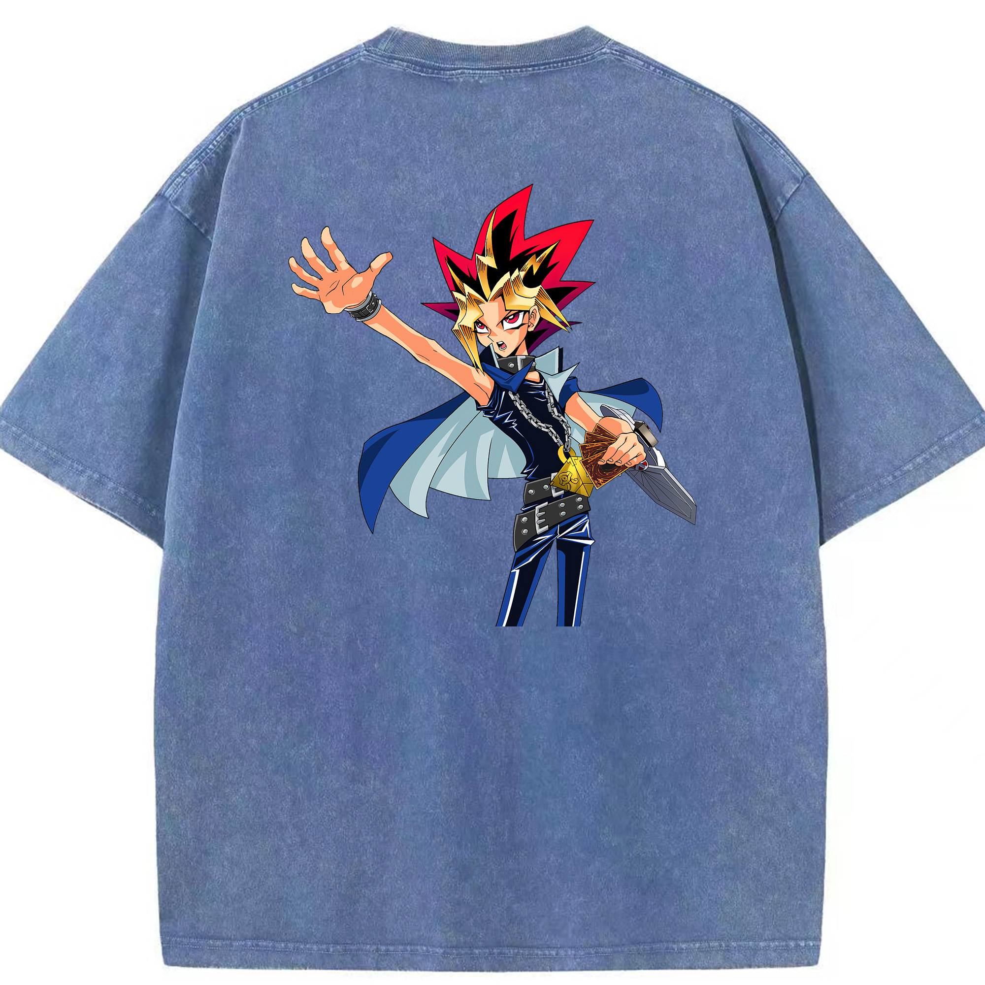 （画像用） 遊☆戯☆王 Yu-Gi-Oh! 綿100% ヴィンテージ風 半袖Tシャツ（背面プリント）