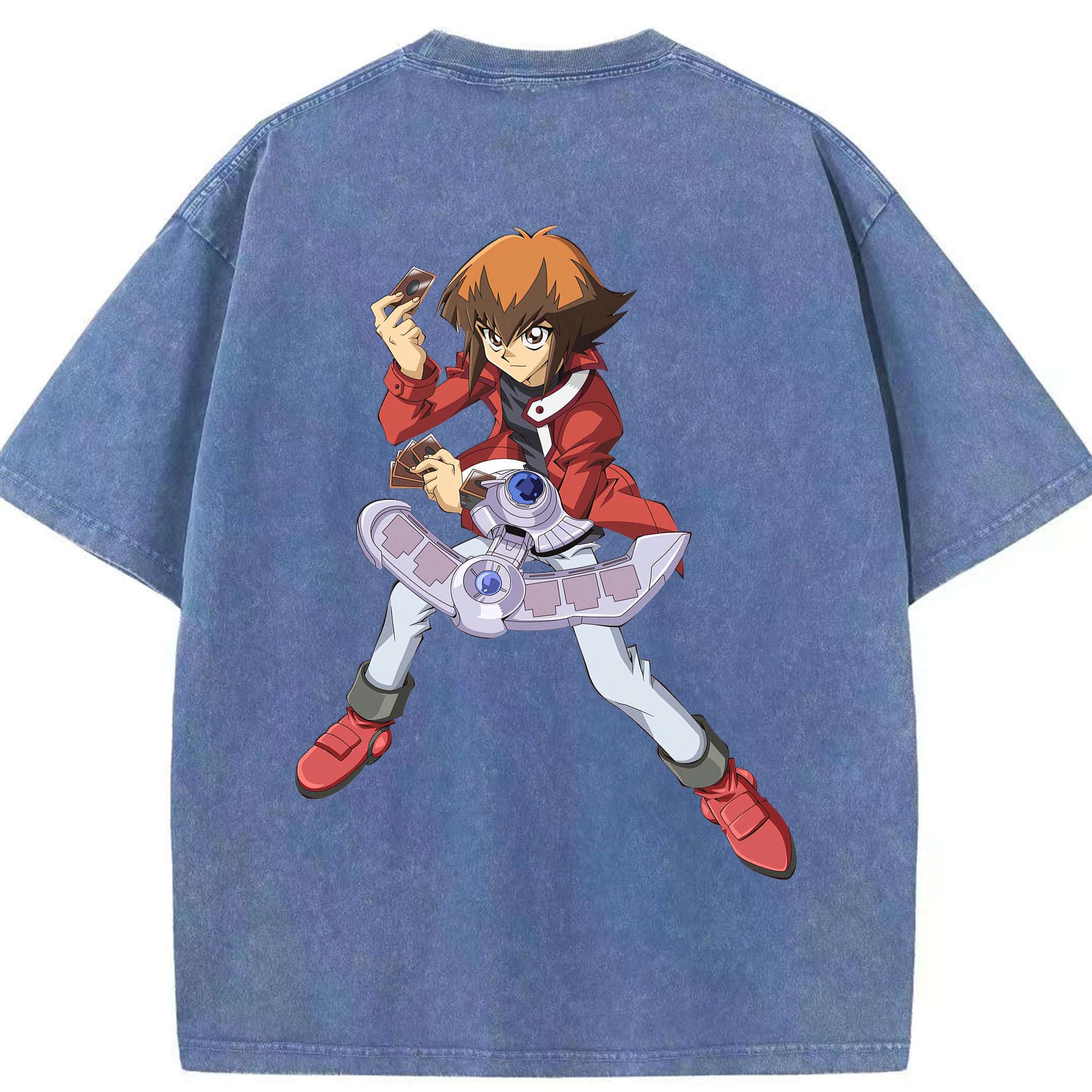 （画像用） 遊☆戯☆王 Yu-Gi-Oh! 綿100% ヴィンテージ風 半袖Tシャツ（背面プリント）