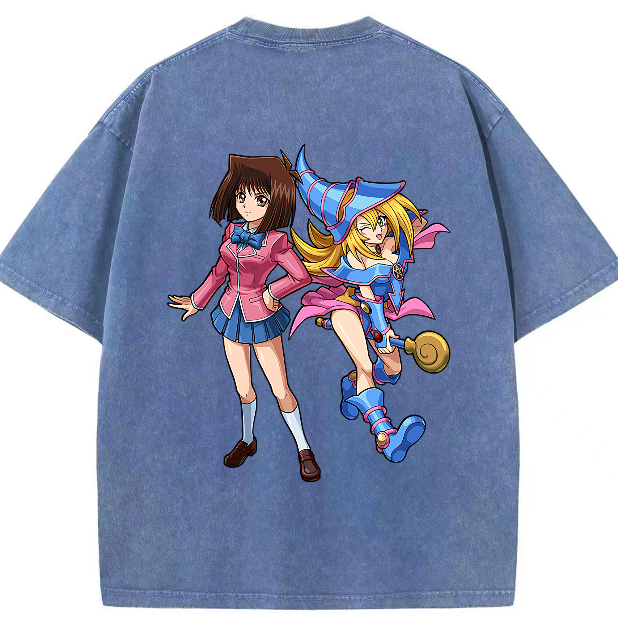 （画像用） 遊☆戯☆王 Yu-Gi-Oh! 綿100% ヴィンテージ風 半袖Tシャツ（背面プリント）
