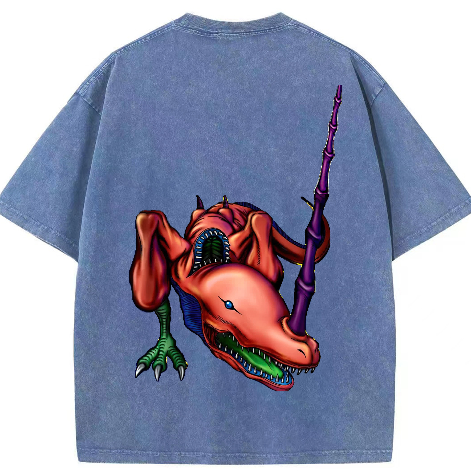 （画像用） 遊☆戯☆王 Yu-Gi-Oh! 綿100% ヴィンテージ風 半袖Tシャツ（背面プリント）