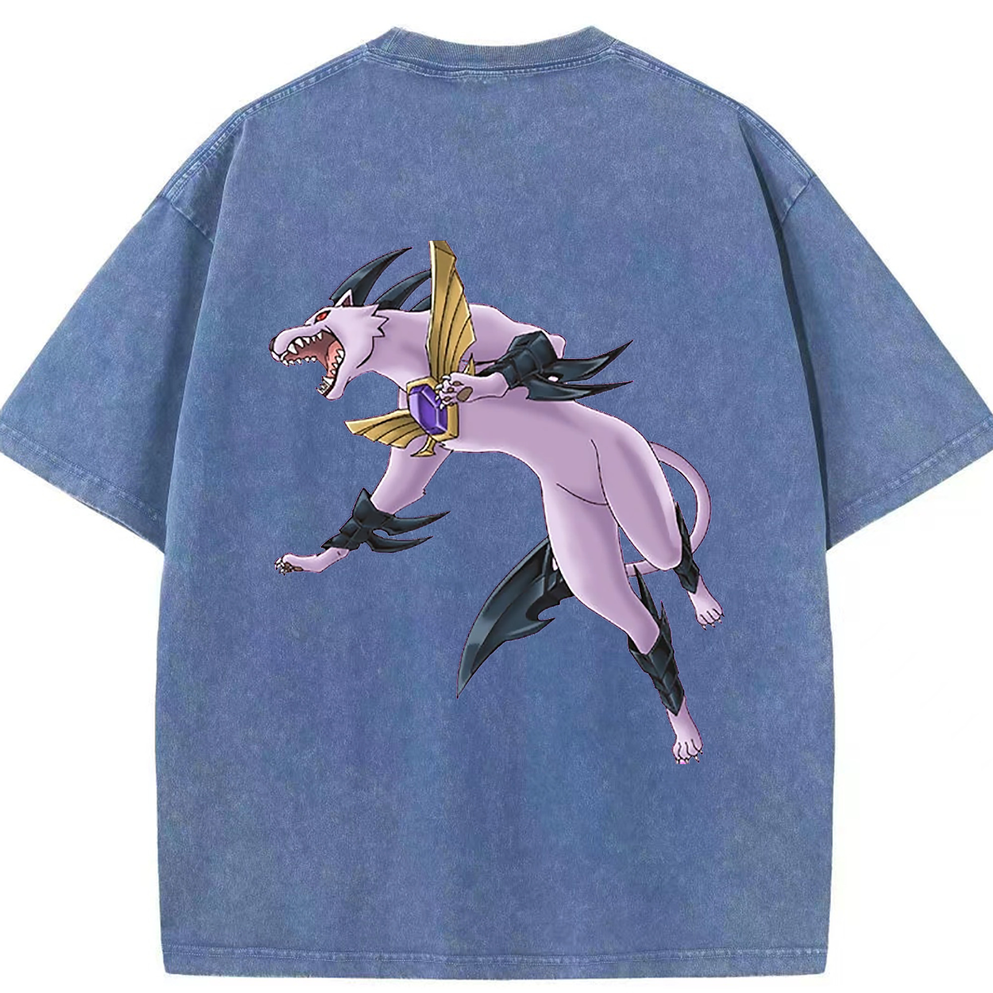 （画像用） 遊☆戯☆王 Yu-Gi-Oh! 綿100% ヴィンテージ風 半袖Tシャツ（背面プリント）