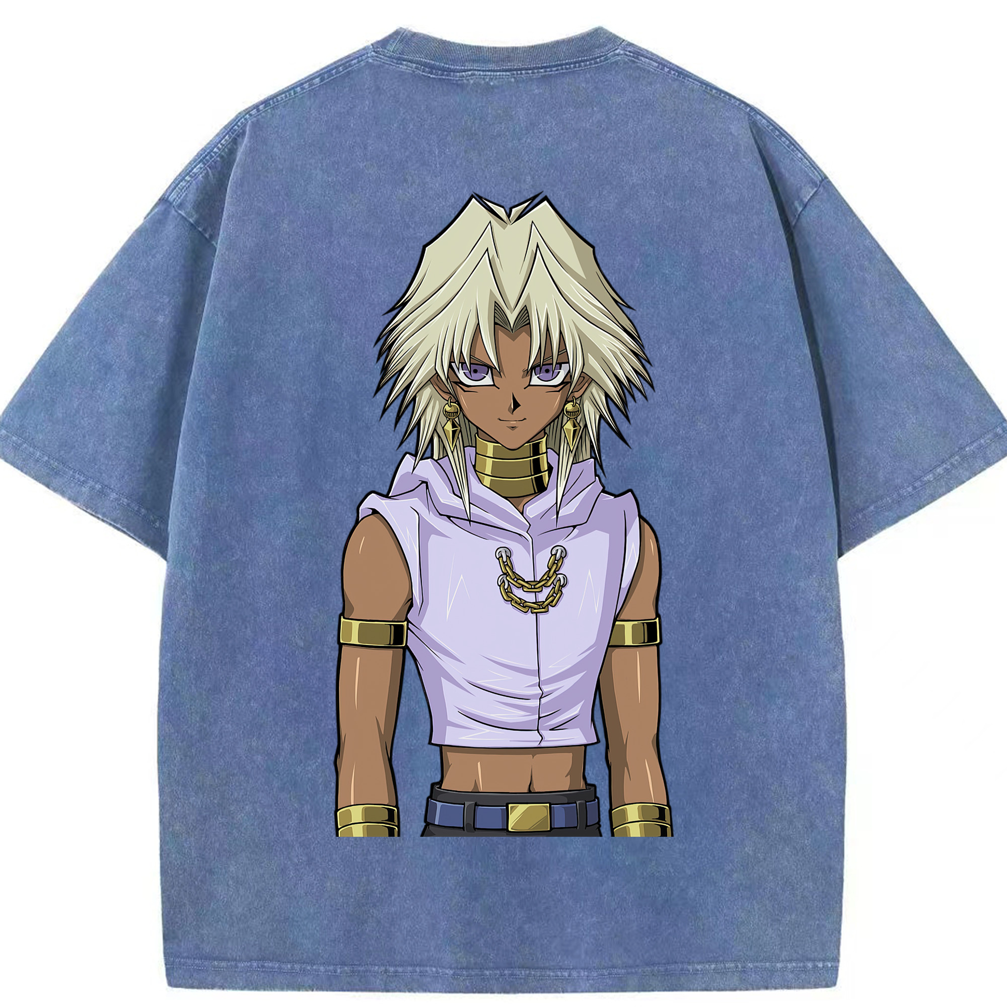 （画像用） 遊☆戯☆王 Yu-Gi-Oh! 綿100% ヴィンテージ風 半袖Tシャツ（背面プリント）