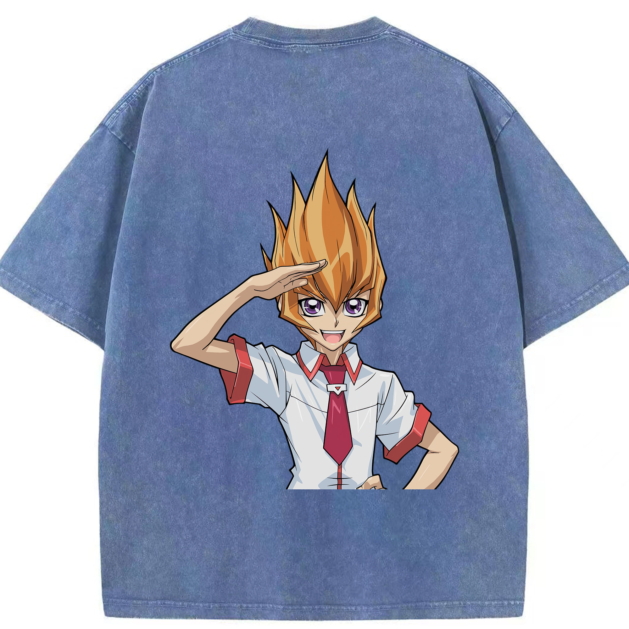 （画像用） 遊☆戯☆王 Yu-Gi-Oh! 綿100% ヴィンテージ風 半袖Tシャツ（背面プリント）