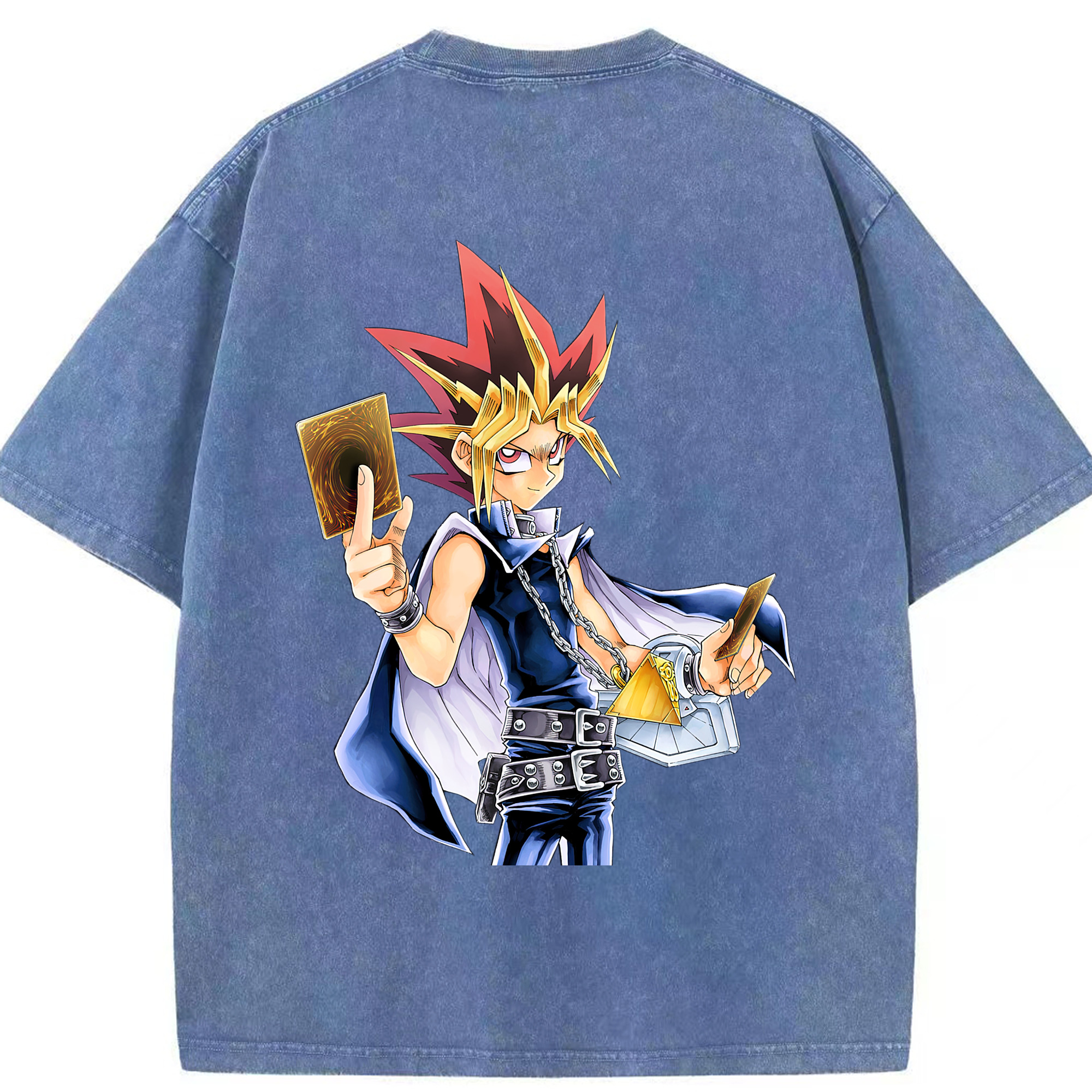 （画像用） 遊☆戯☆王 Yu-Gi-Oh! 綿100% ヴィンテージ風 半袖Tシャツ（背面プリント）