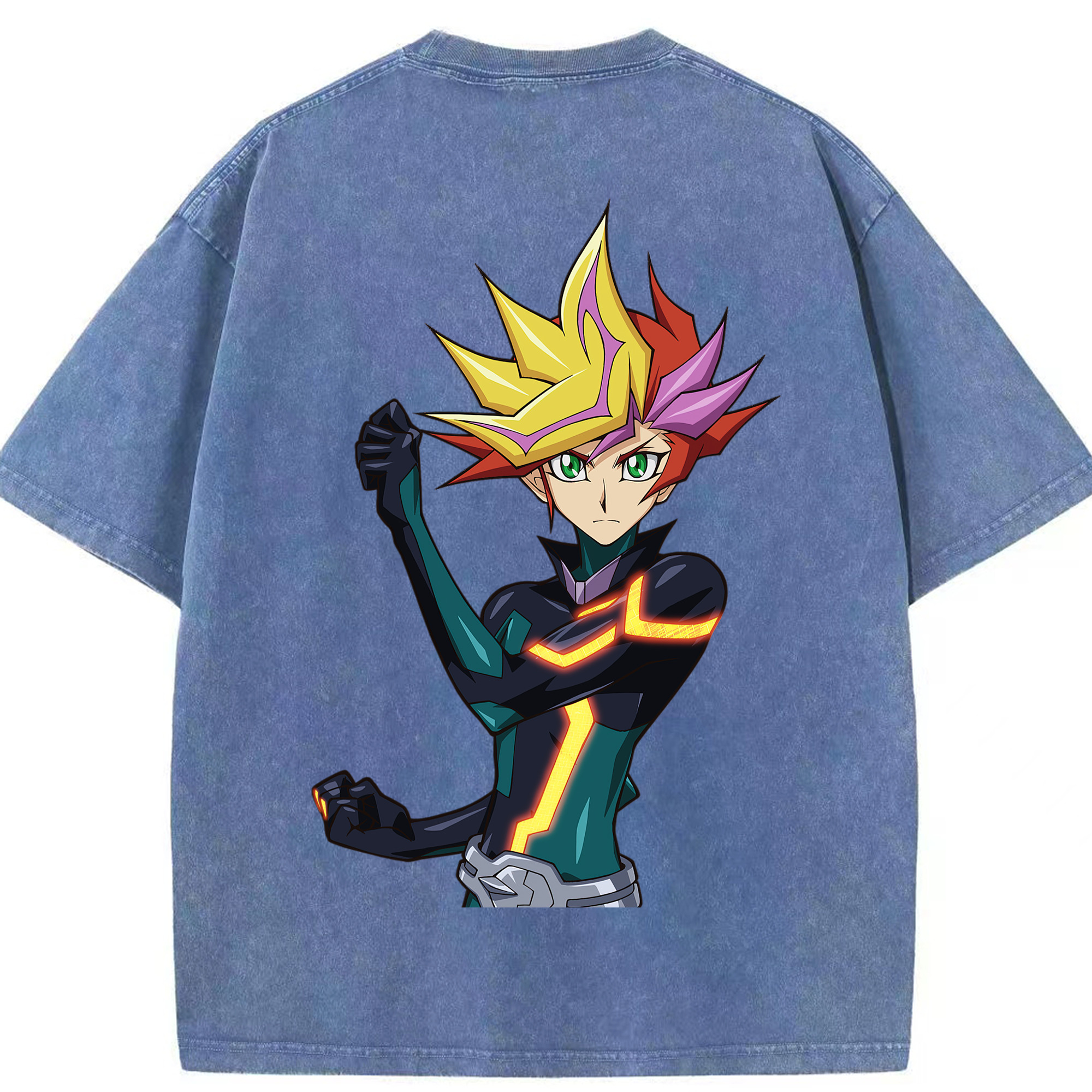 （画像用） 遊☆戯☆王 Yu-Gi-Oh! 綿100% ヴィンテージ風 半袖Tシャツ（背面プリント）