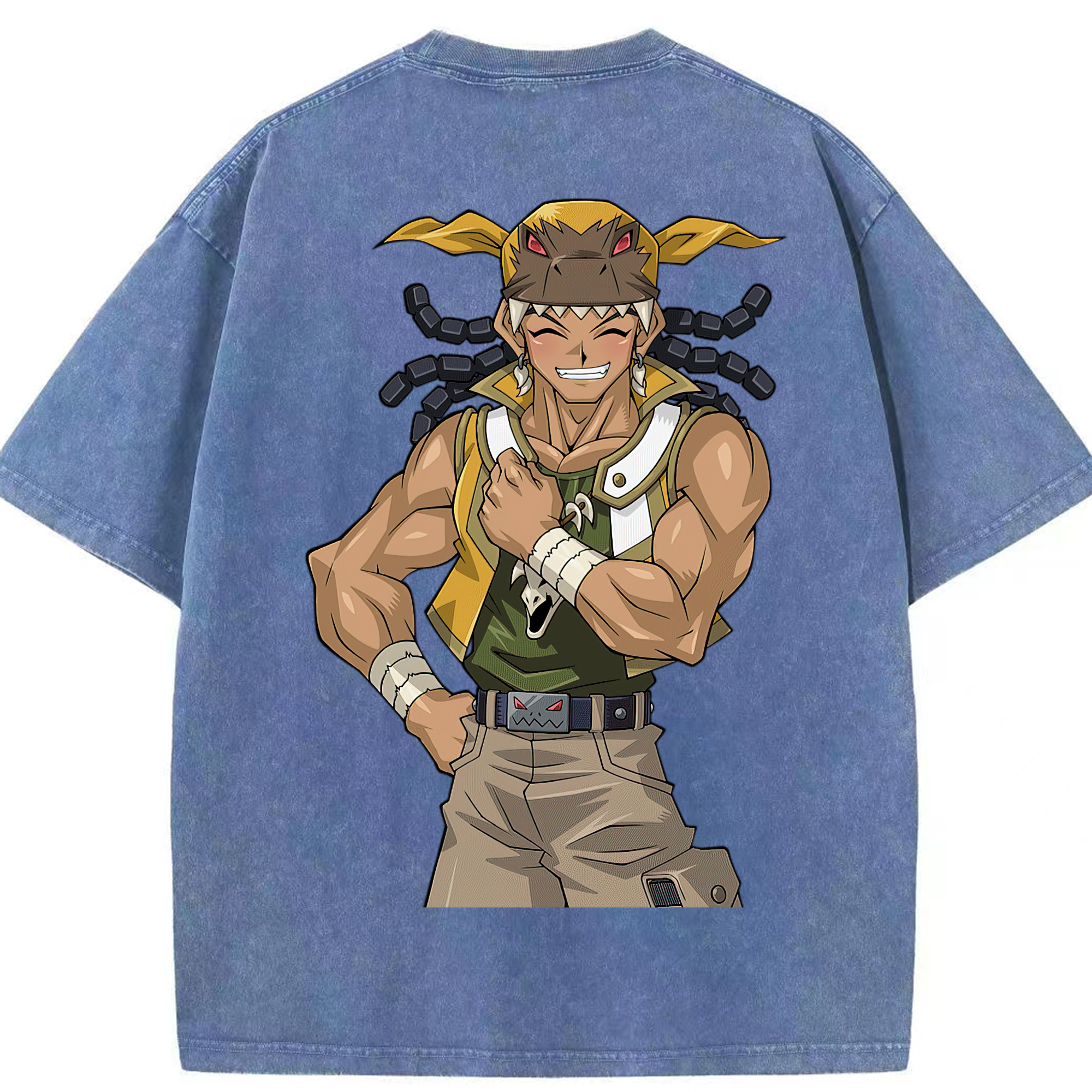 （画像用） 遊☆戯☆王 Yu-Gi-Oh! 綿100% ヴィンテージ風 半袖Tシャツ（背面プリント）