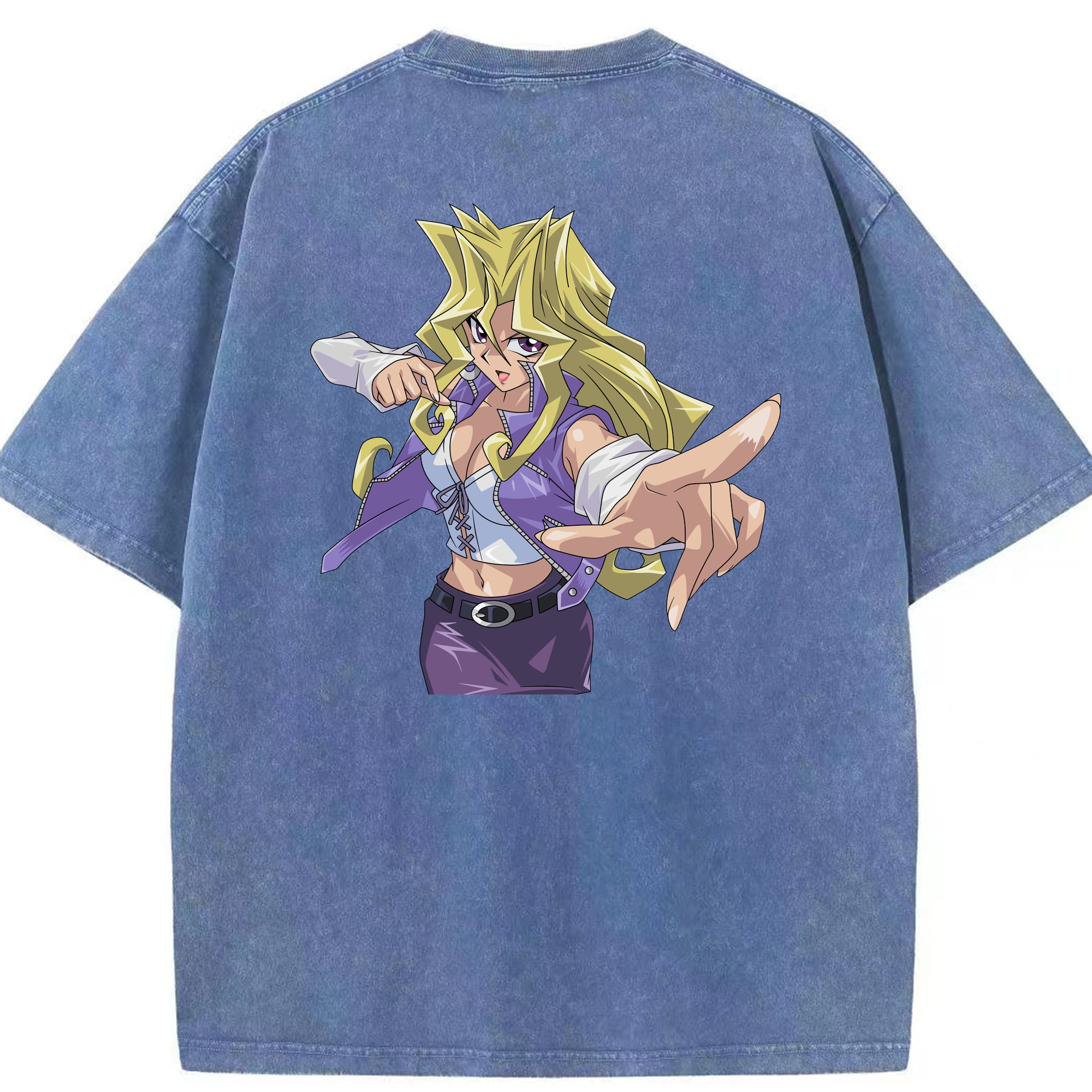 （画像用） 遊☆戯☆王 Yu-Gi-Oh! 綿100% ヴィンテージ風 半袖Tシャツ（背面プリント）
