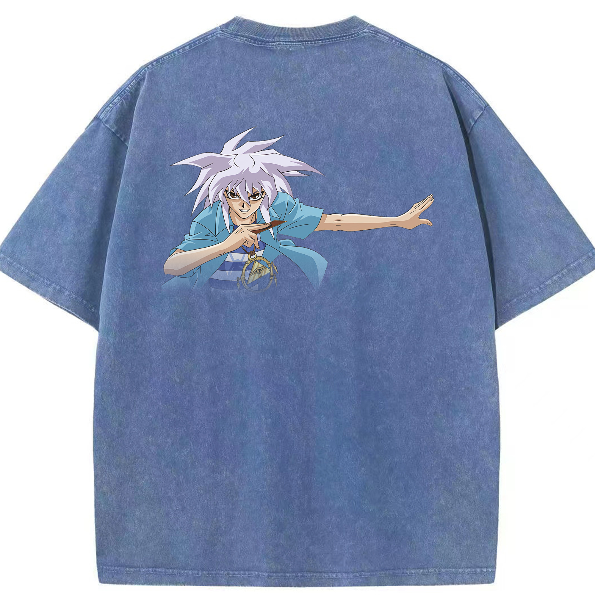 （画像用） 遊☆戯☆王 Yu-Gi-Oh! 綿100% ヴィンテージ風 半袖Tシャツ（背面プリント）