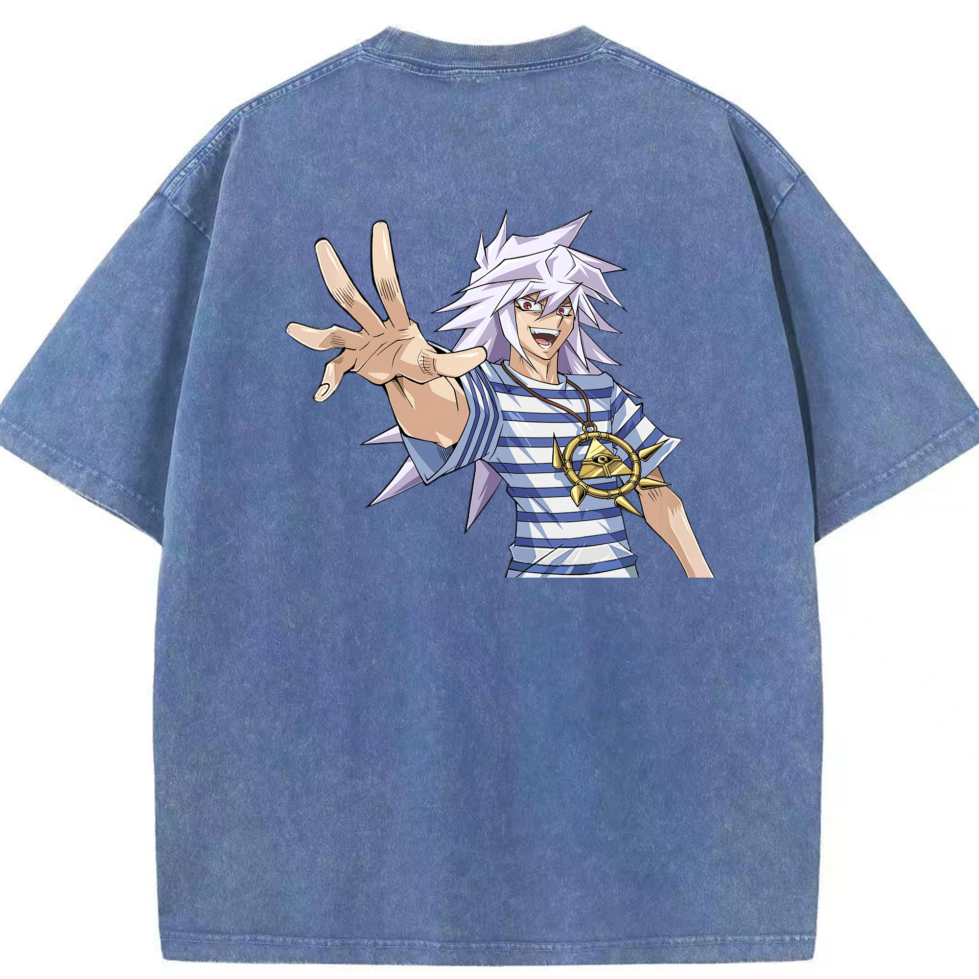 （画像用） 遊☆戯☆王 Yu-Gi-Oh! 綿100% ヴィンテージ風 半袖Tシャツ（背面プリント）