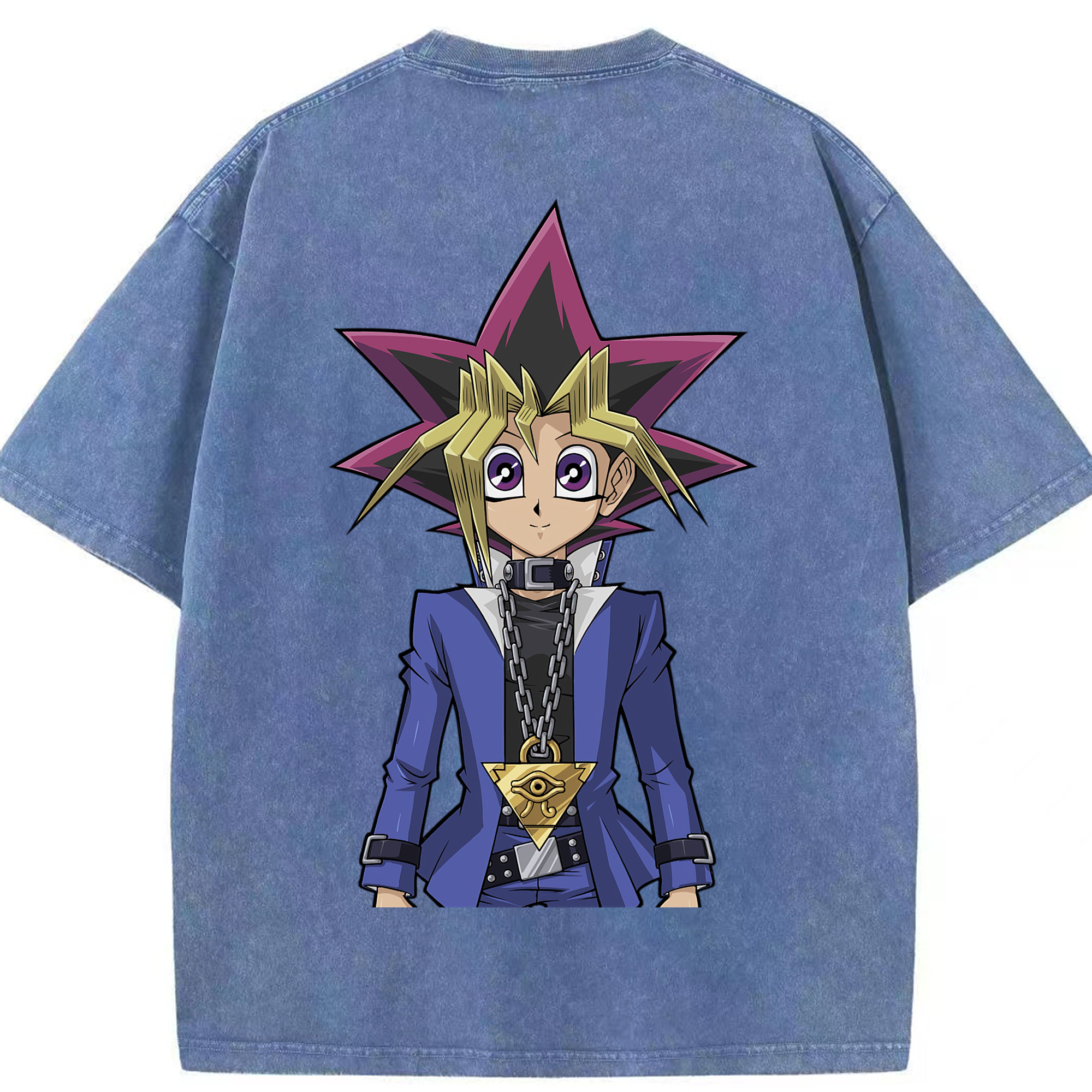 （画像用） 遊☆戯☆王 Yu-Gi-Oh! 綿100% ヴィンテージ風 半袖Tシャツ（背面プリント）