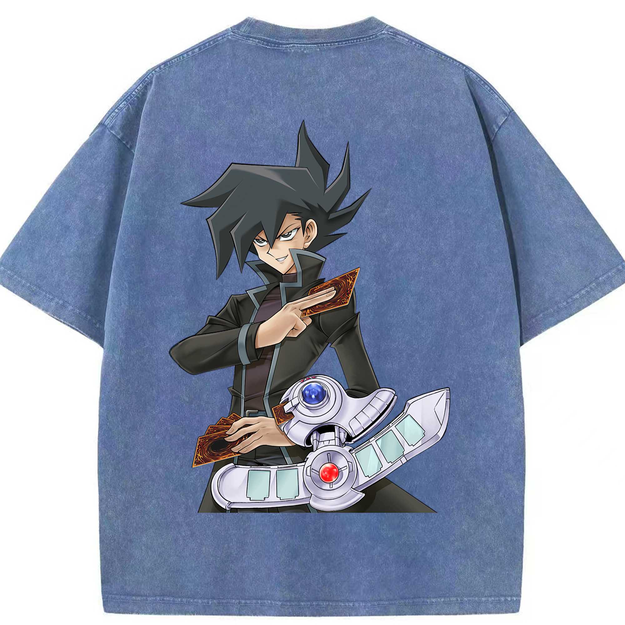 （画像用） 遊☆戯☆王 Yu-Gi-Oh! 綿100% ヴィンテージ風 半袖Tシャツ（背面プリント）