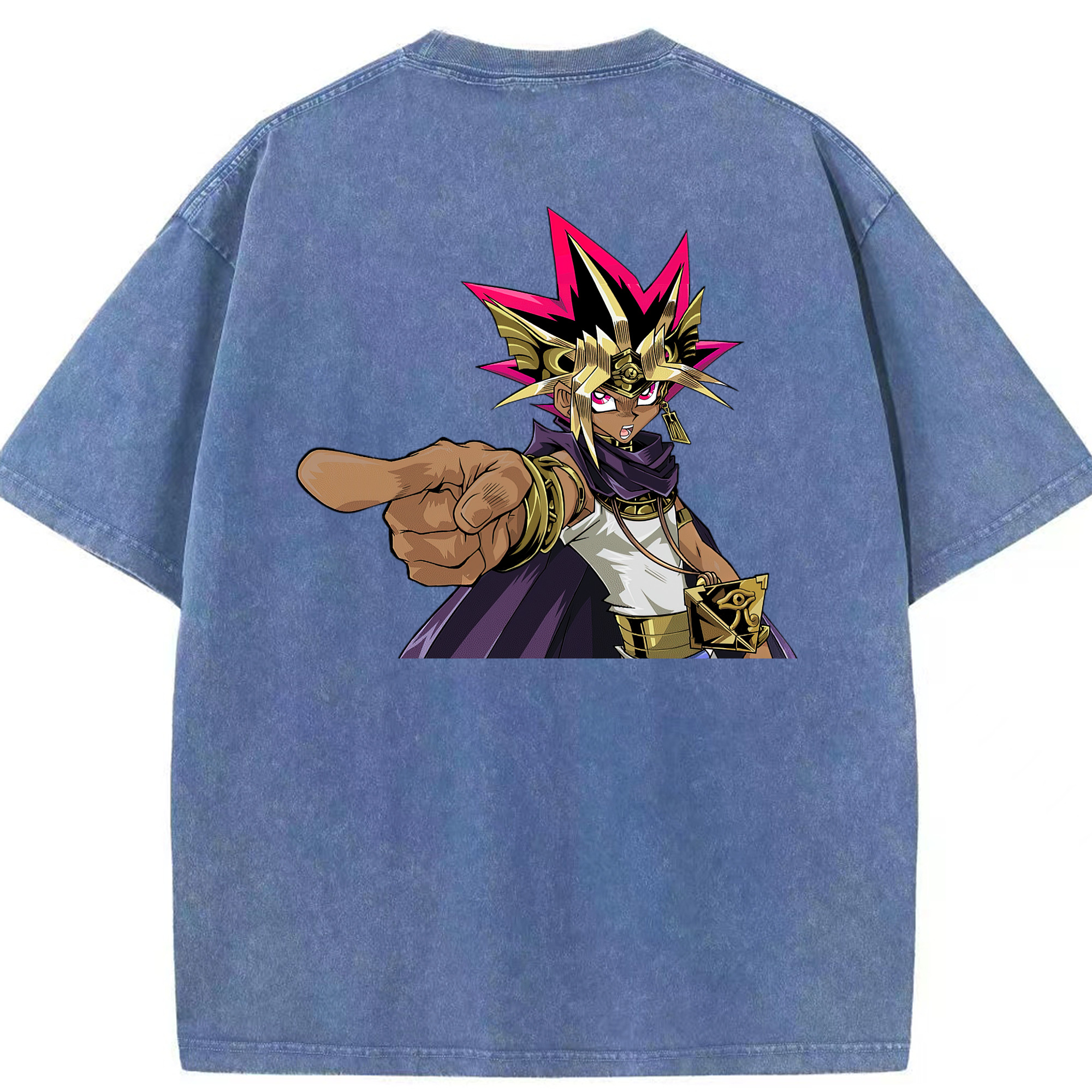 （画像用） 遊☆戯☆王 Yu-Gi-Oh! 綿100% ヴィンテージ風 半袖Tシャツ（背面プリント）