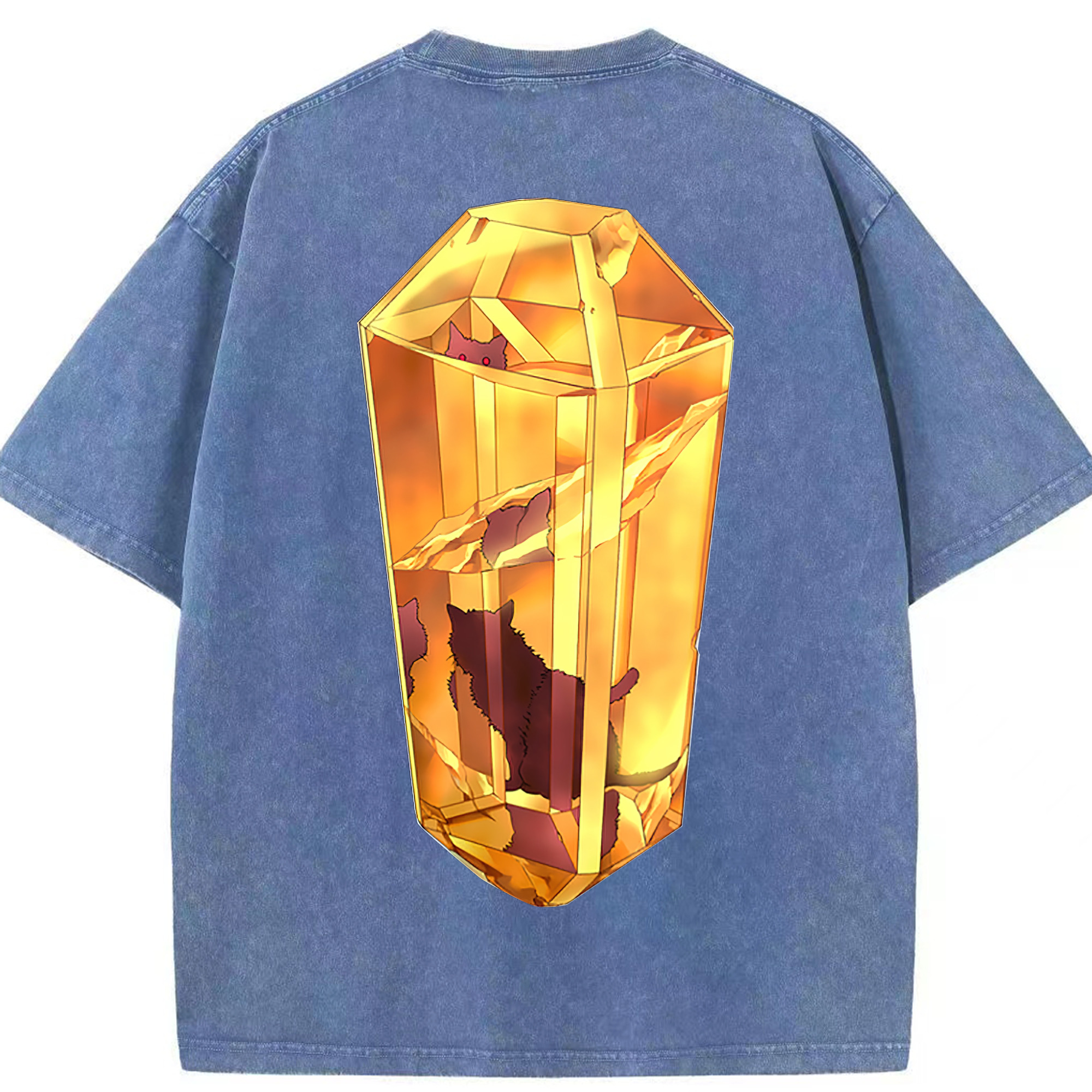 （画像用） 遊☆戯☆王 Yu-Gi-Oh! 綿100% ヴィンテージ風 半袖Tシャツ（背面プリント）