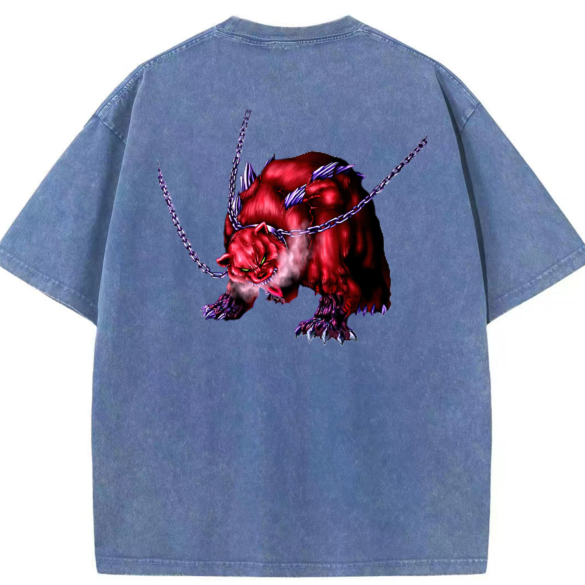 （画像用） 遊☆戯☆王 Yu-Gi-Oh! 綿100% ヴィンテージ風 半袖Tシャツ（背面プリント）