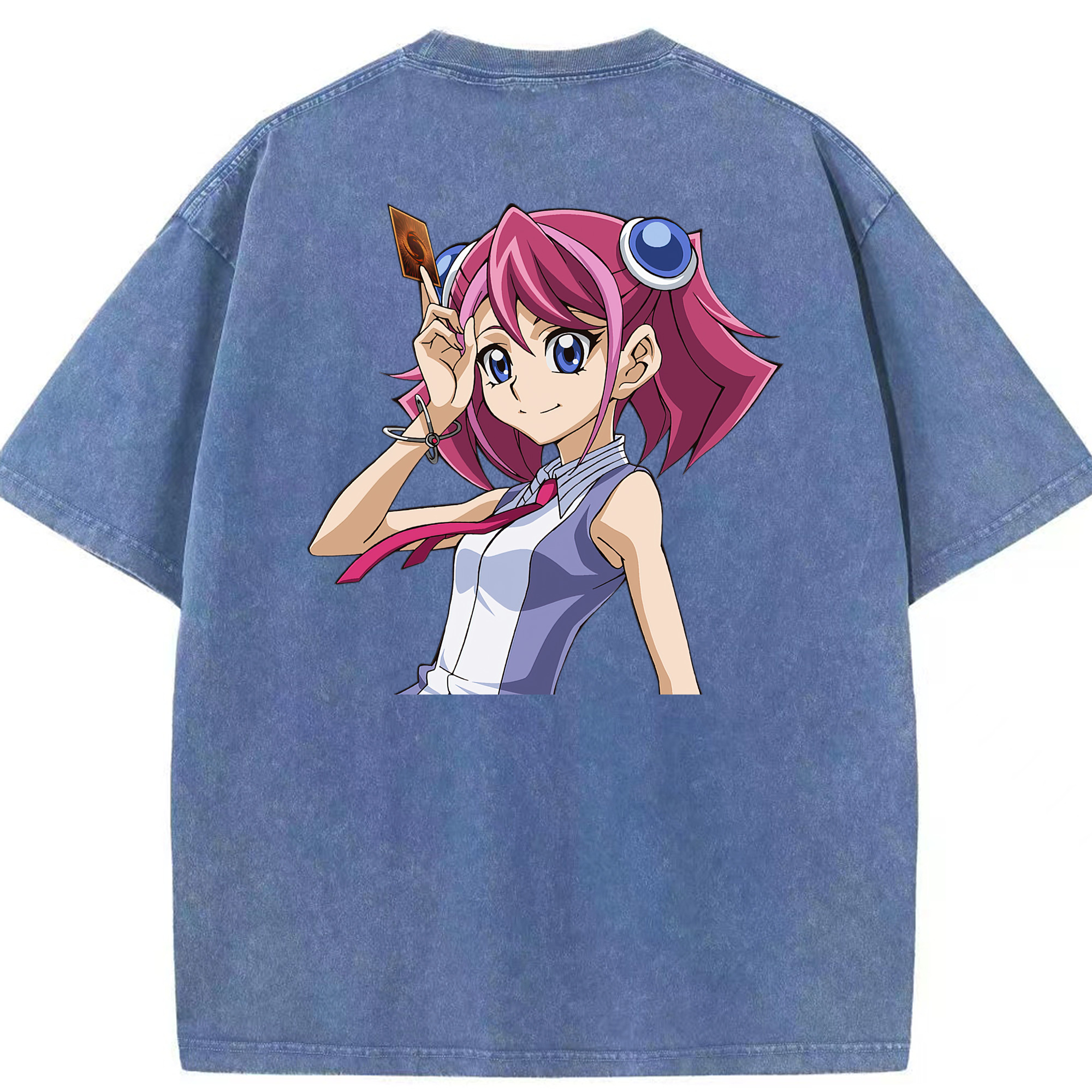 （画像用） 遊☆戯☆王 Yu-Gi-Oh! 綿100% ヴィンテージ風 半袖Tシャツ（背面プリント）