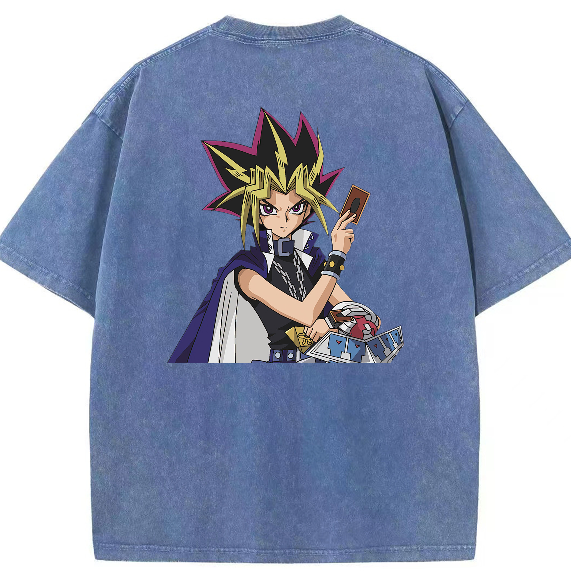 （画像用） 遊☆戯☆王 Yu-Gi-Oh! 綿100% ヴィンテージ風 半袖Tシャツ（背面プリント）