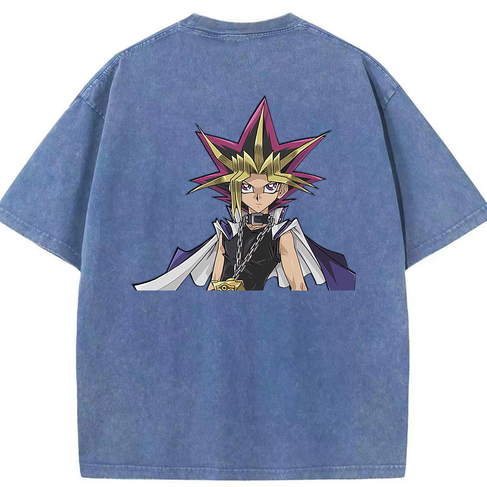 （画像用） 遊☆戯☆王 Yu-Gi-Oh! 綿100% ヴィンテージ風 半袖Tシャツ（背面プリント）