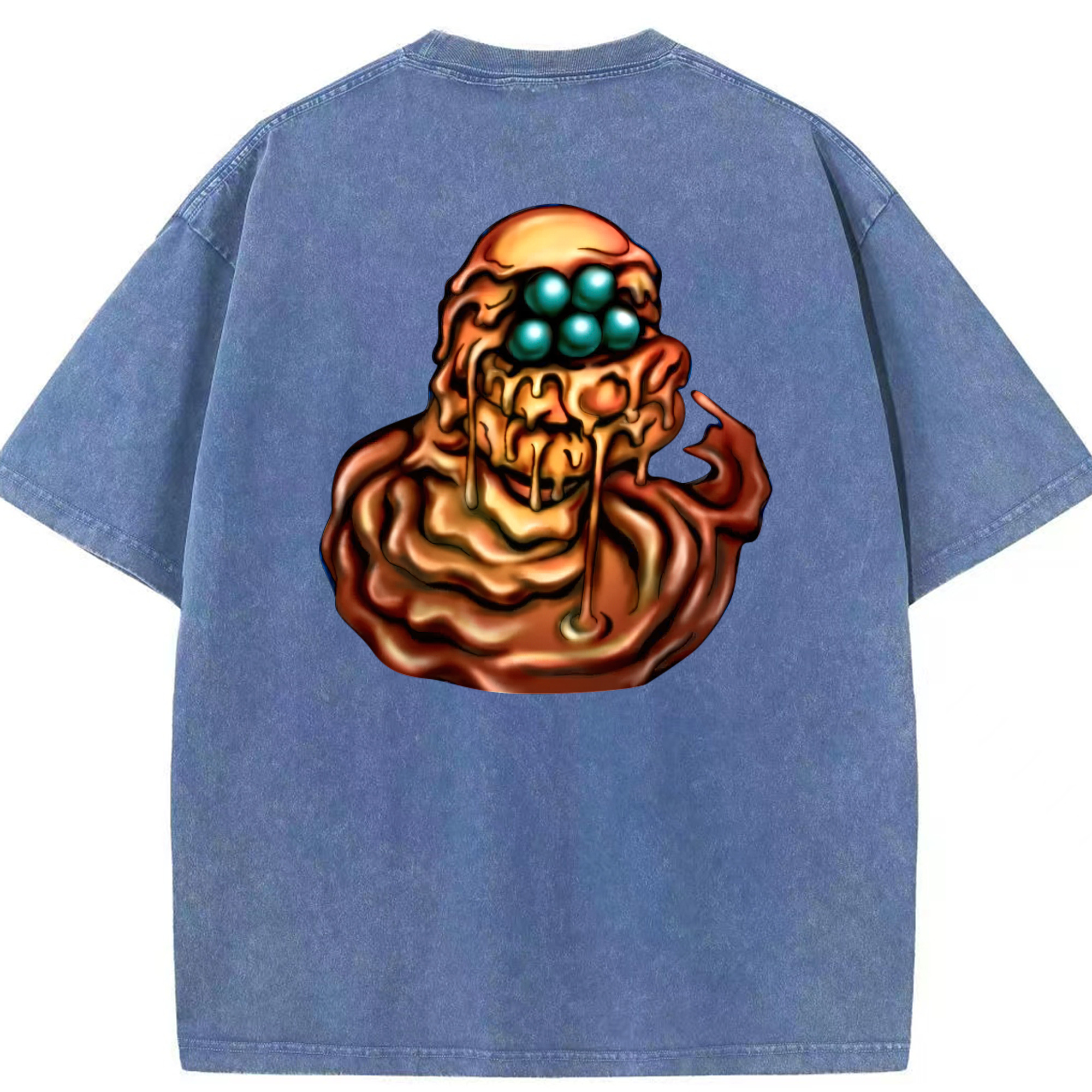（画像用） 遊☆戯☆王 Yu-Gi-Oh! 綿100% ヴィンテージ風 半袖Tシャツ（背面プリント）