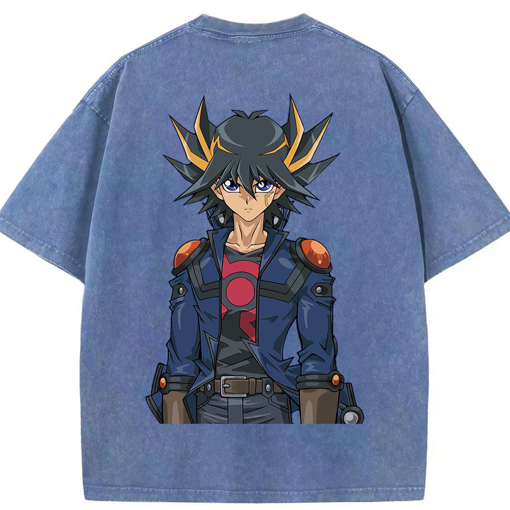 （画像用） 遊☆戯☆王 Yu-Gi-Oh! 綿100% ヴィンテージ風 半袖Tシャツ（背面プリント）