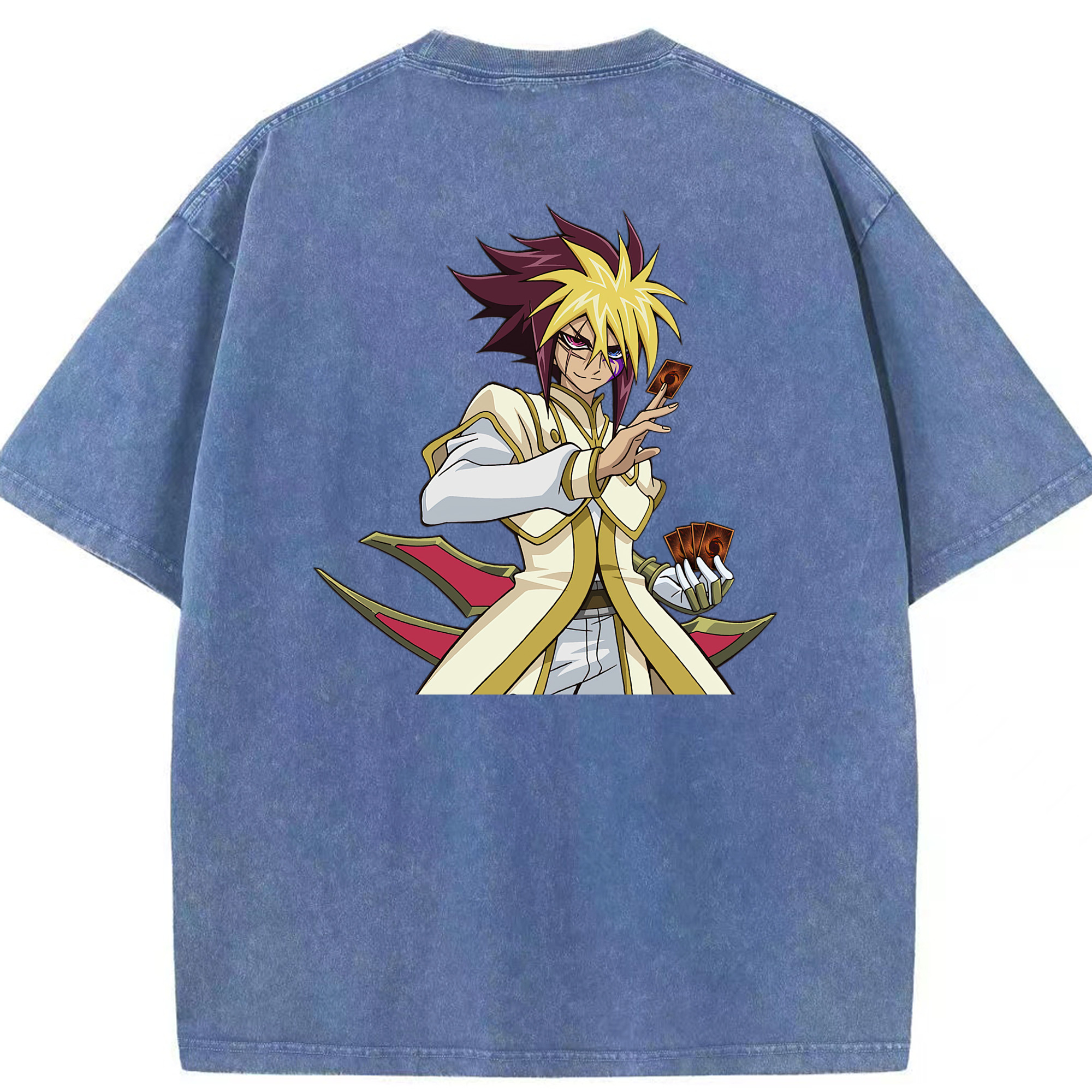 （画像用） 遊☆戯☆王 Yu-Gi-Oh! 綿100% ヴィンテージ風 半袖Tシャツ（背面プリント）