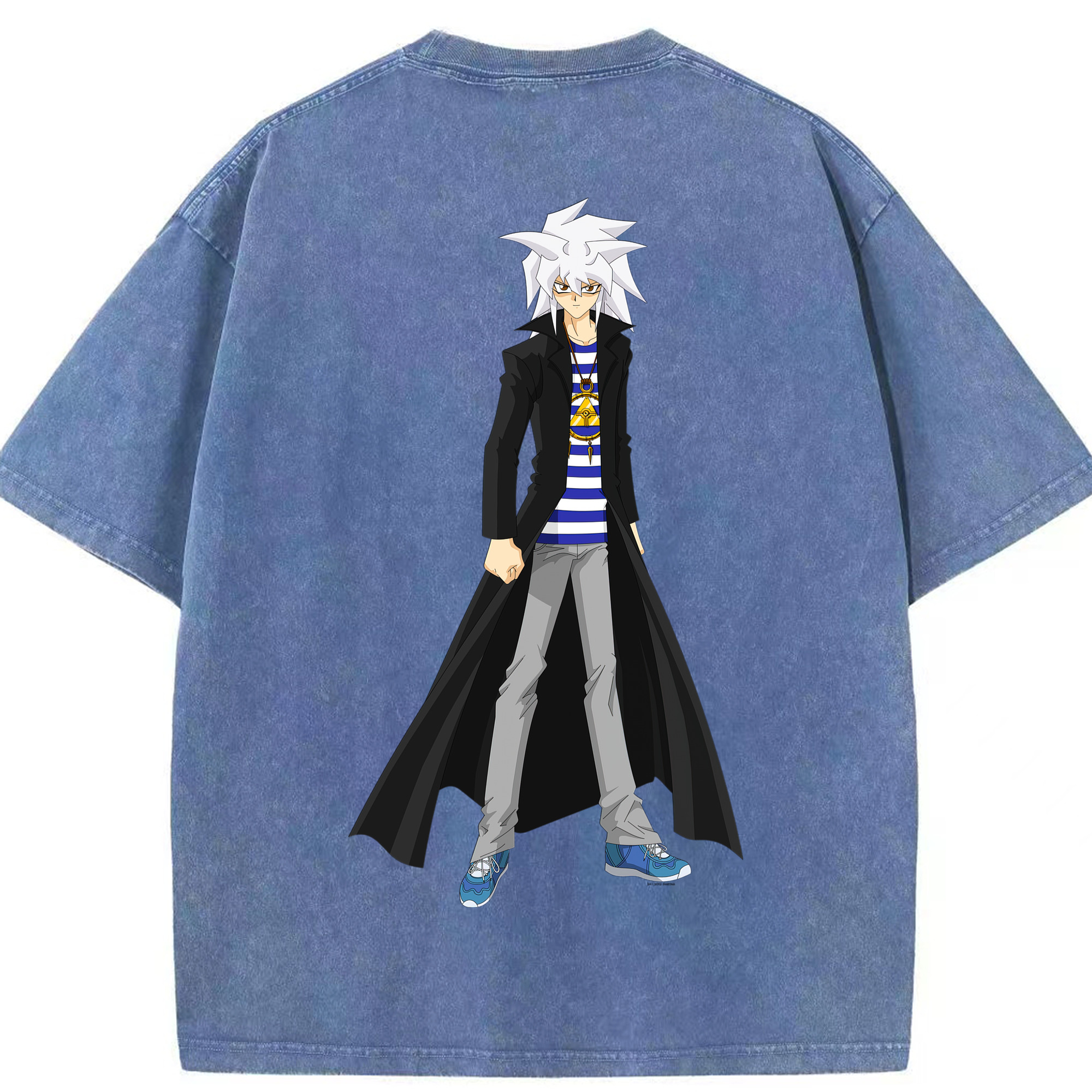 （画像用） 遊☆戯☆王 Yu-Gi-Oh! 綿100% ヴィンテージ風 半袖Tシャツ（背面プリント）