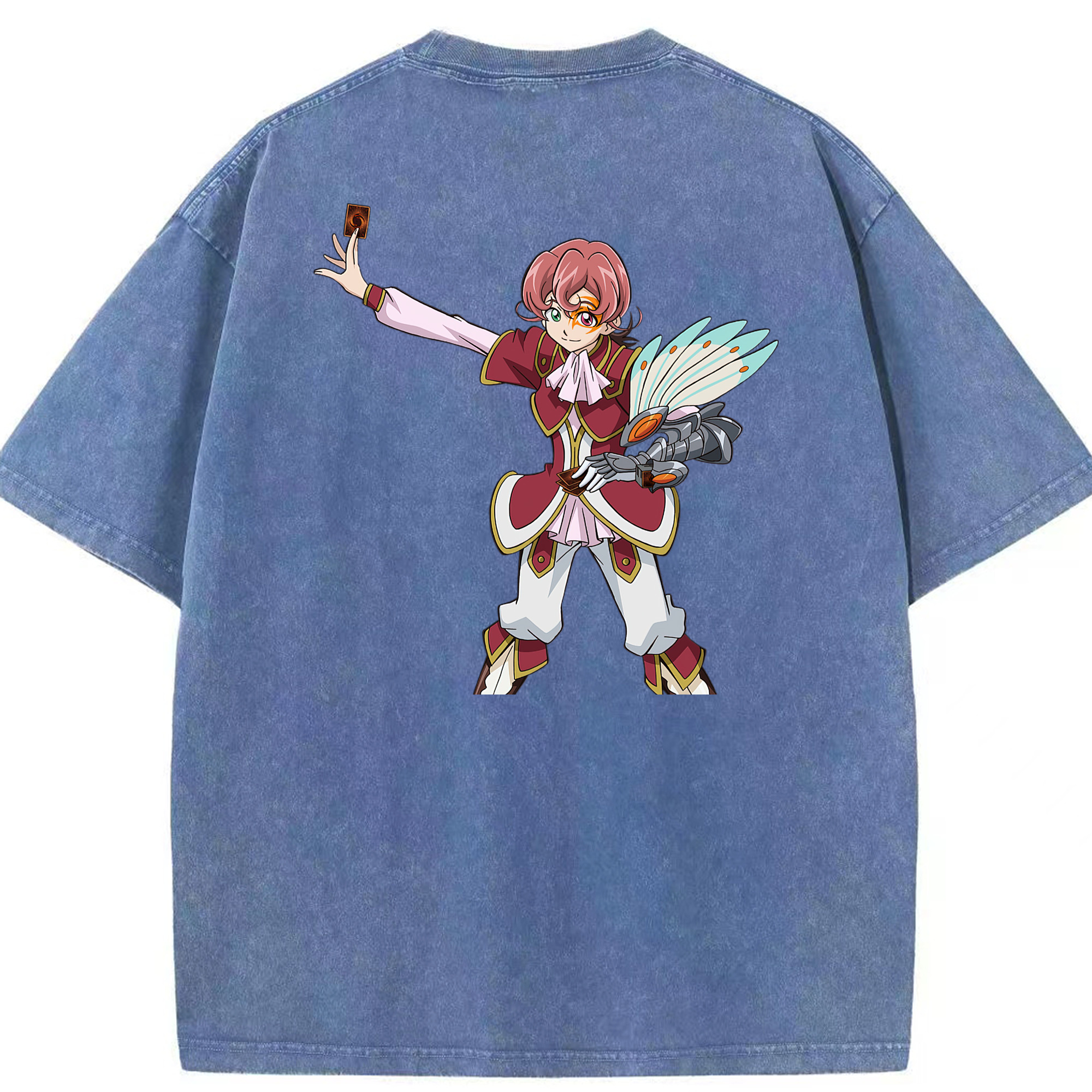 （画像用） 遊☆戯☆王 Yu-Gi-Oh! 綿100% ヴィンテージ風 半袖Tシャツ（背面プリント）