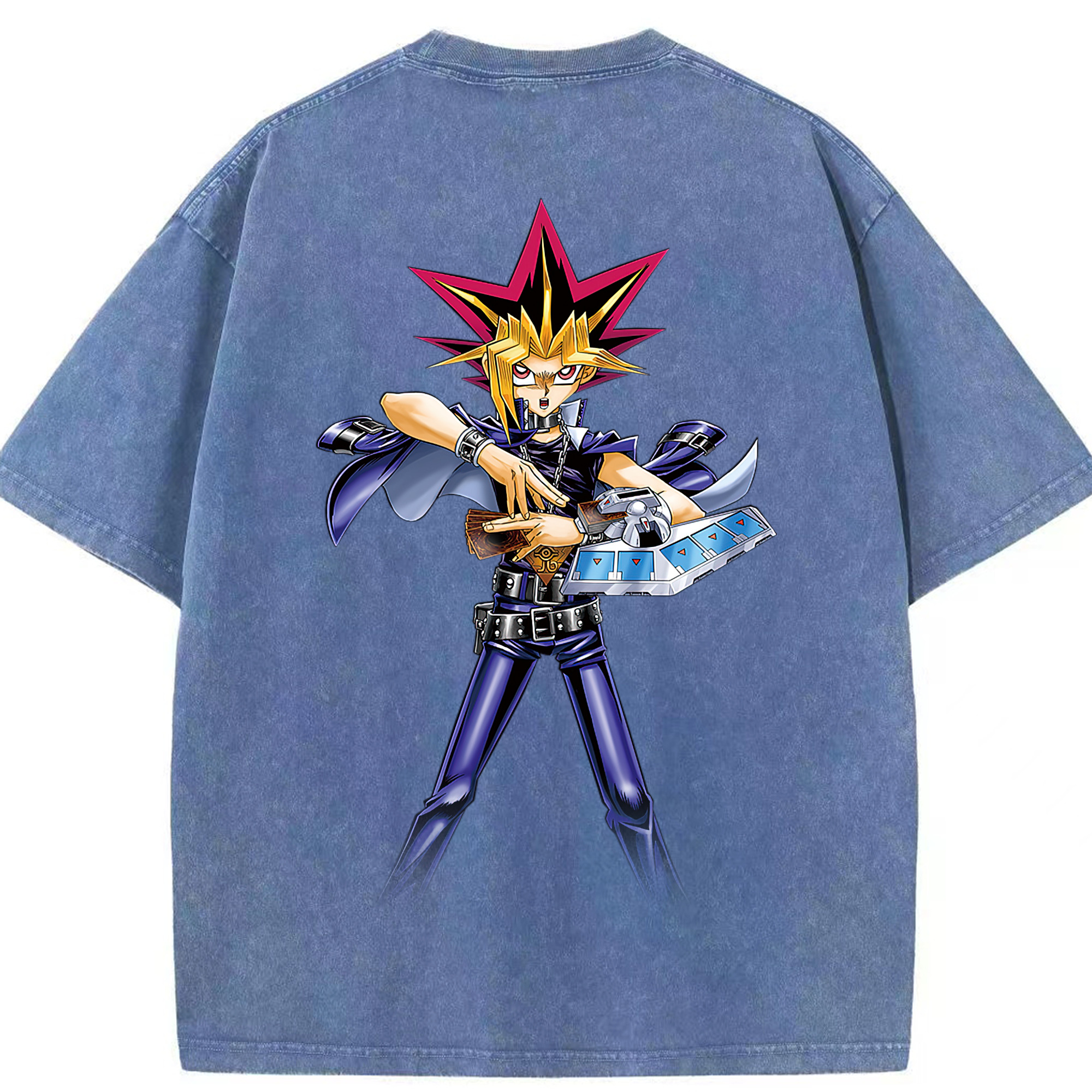 （画像用） 遊☆戯☆王 Yu-Gi-Oh! 綿100% ヴィンテージ風 半袖Tシャツ（背面プリント）
