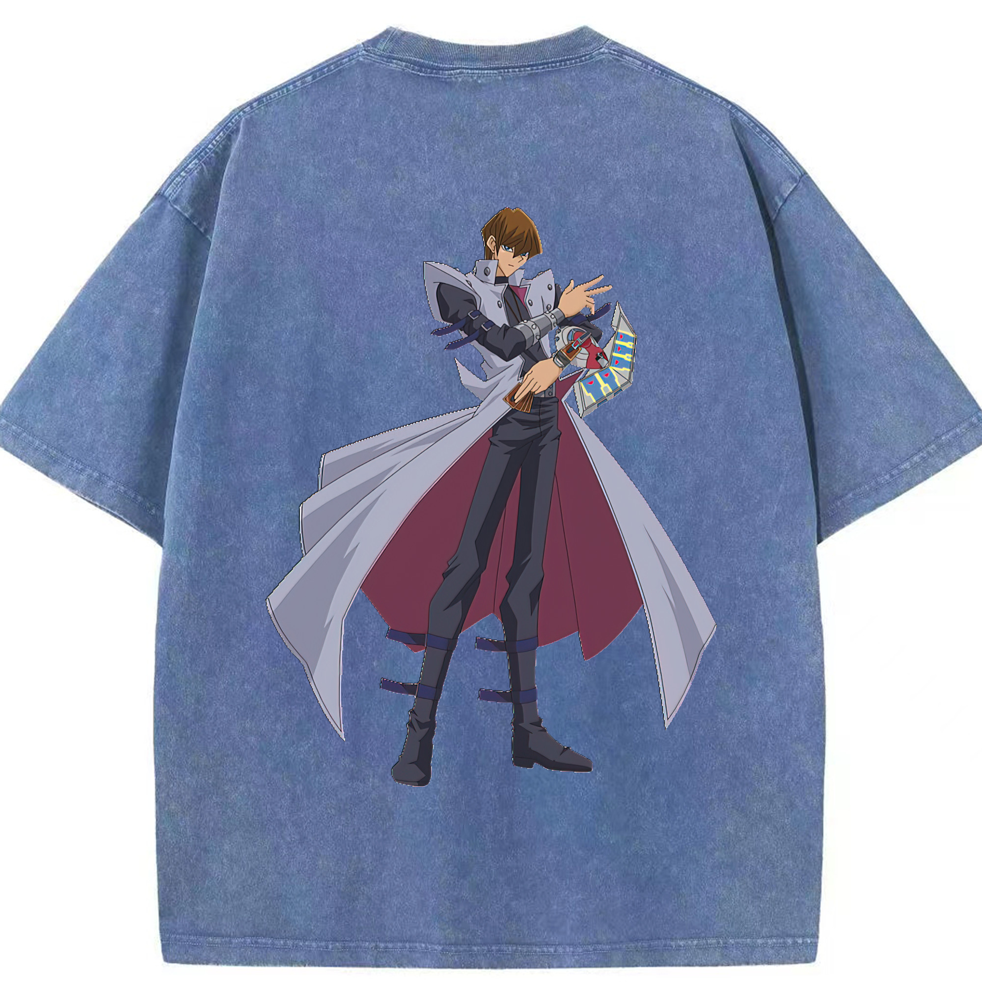（画像用） 遊☆戯☆王 Yu-Gi-Oh! 綿100% ヴィンテージ風 半袖Tシャツ（背面プリント）