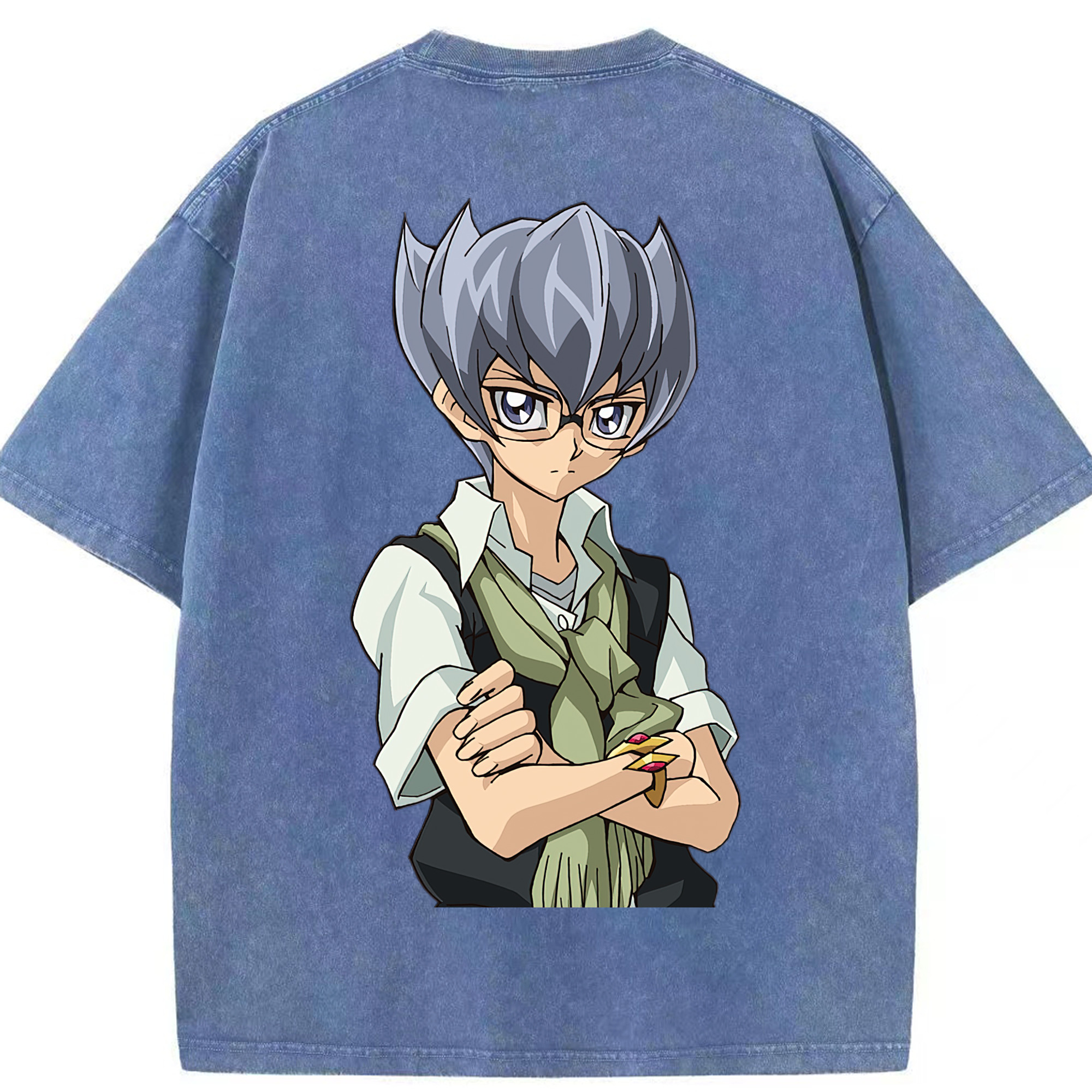 （画像用） 遊☆戯☆王 Yu-Gi-Oh! 綿100% ヴィンテージ風 半袖Tシャツ（背面プリント）