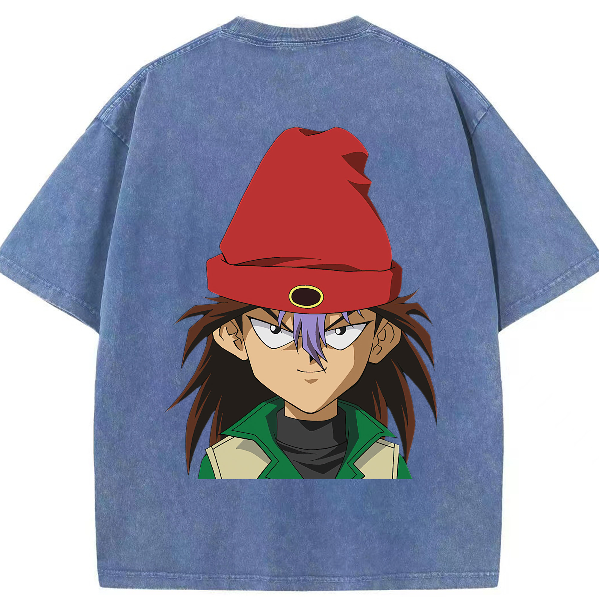 （画像用） 遊☆戯☆王 Yu-Gi-Oh! 綿100% ヴィンテージ風 半袖Tシャツ（背面プリント）