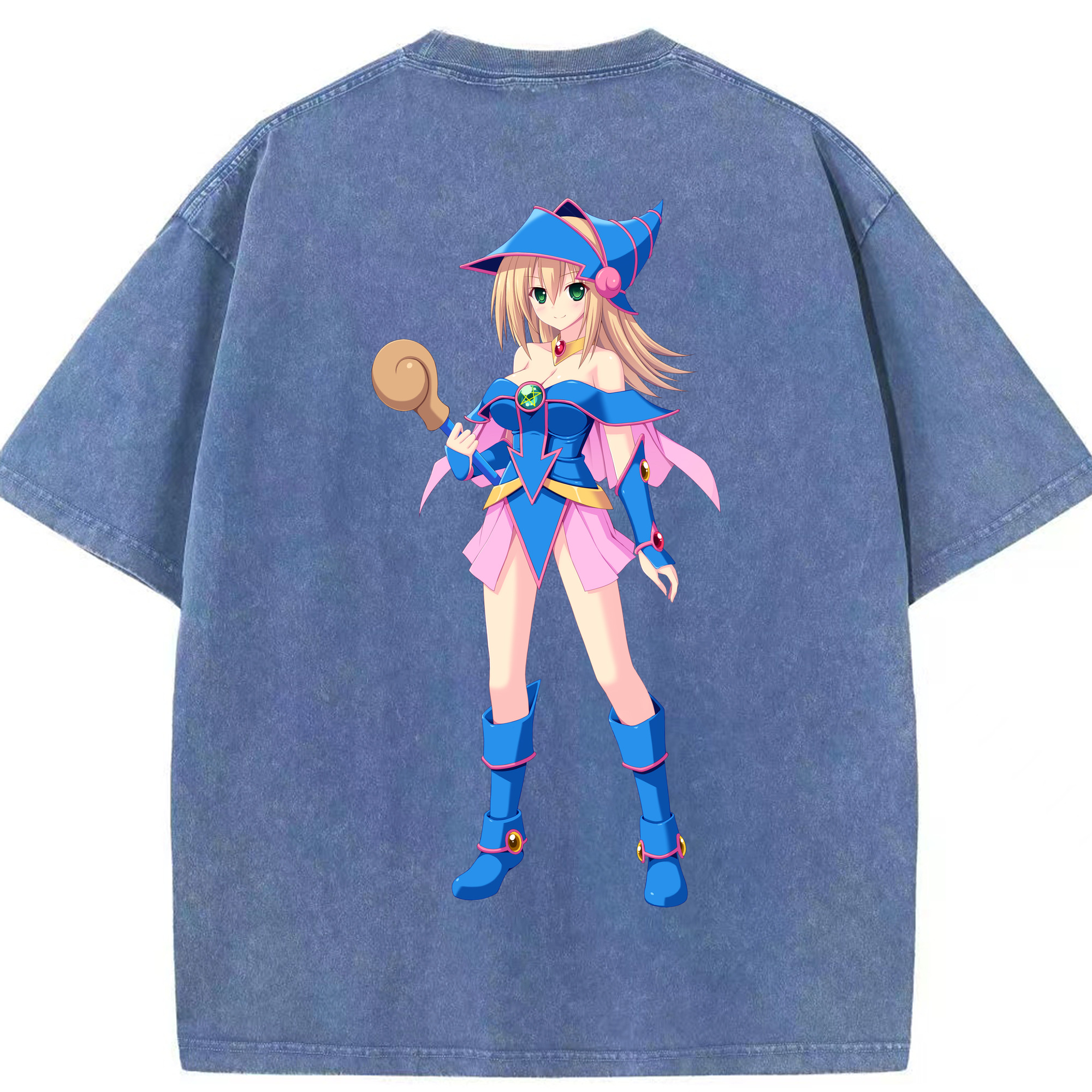 （画像用） 遊☆戯☆王 Yu-Gi-Oh! 綿100% ヴィンテージ風 半袖Tシャツ（背面プリント）