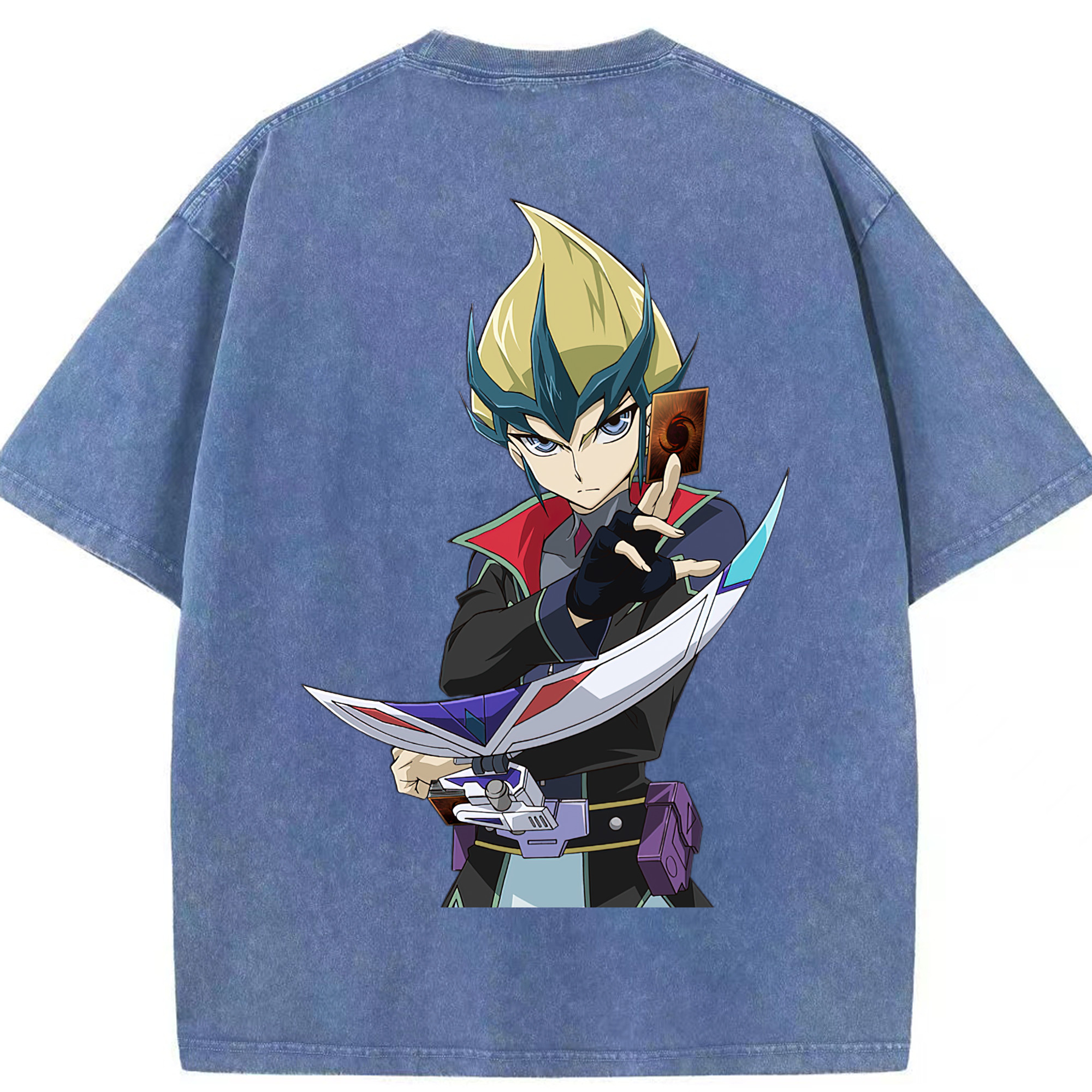 （画像用） 遊☆戯☆王 Yu-Gi-Oh! 綿100% ヴィンテージ風 半袖Tシャツ（背面プリント）