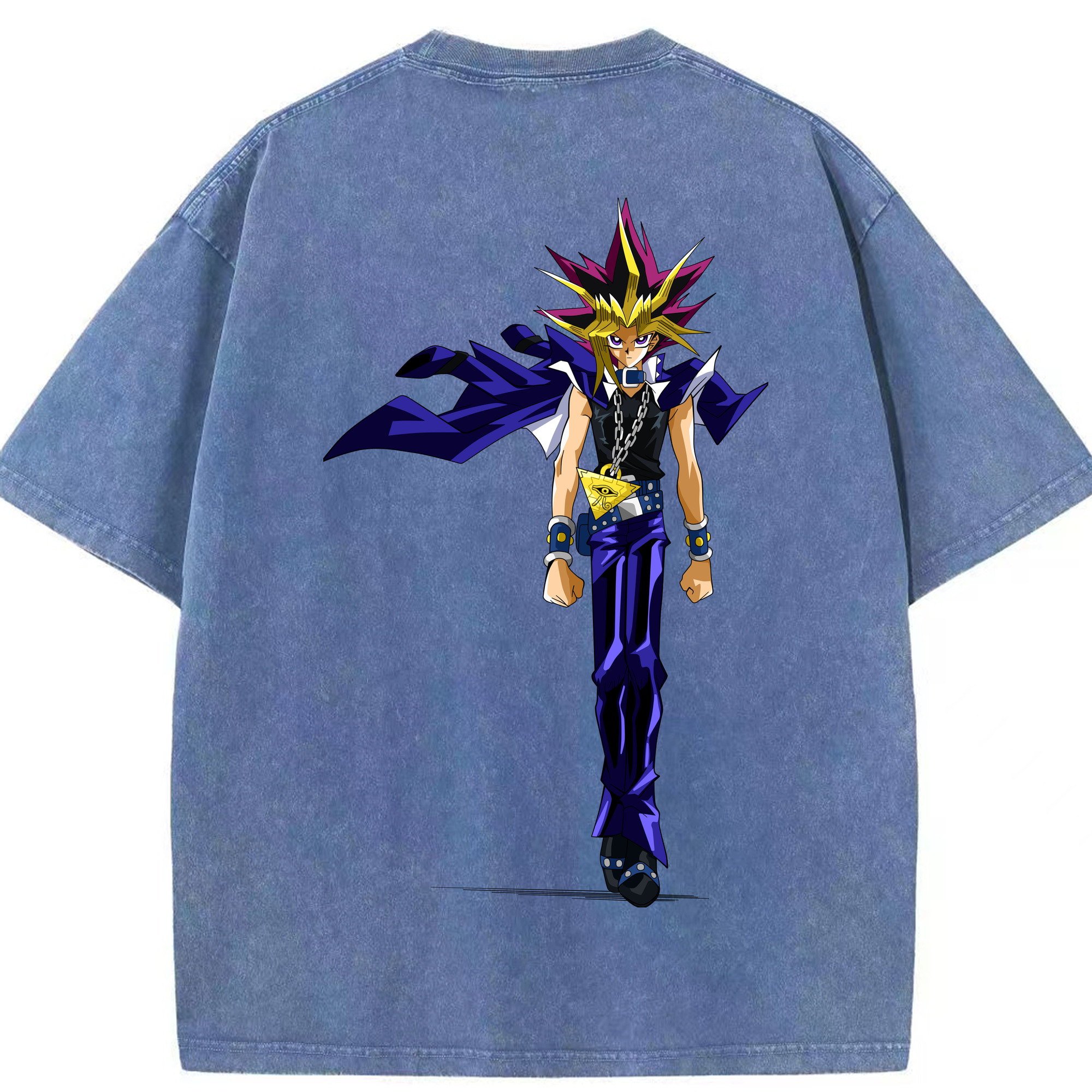 （画像用） 遊☆戯☆王 Yu-Gi-Oh! 綿100% ヴィンテージ風 半袖Tシャツ（背面プリント）