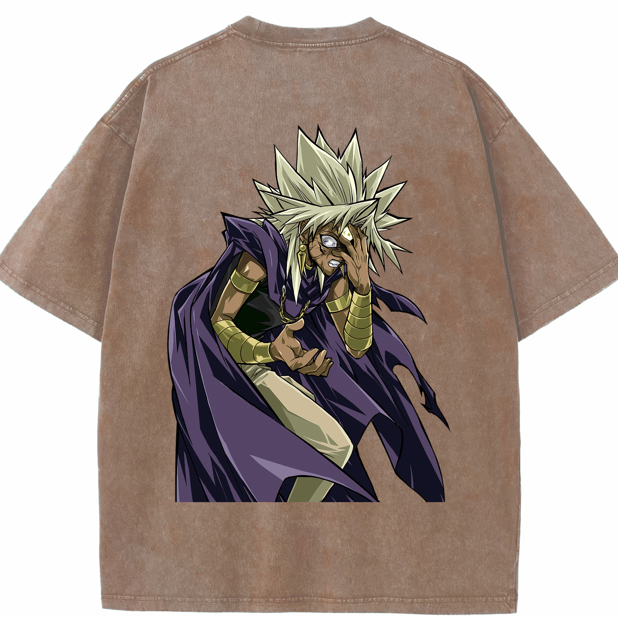 （画像用） 遊☆戯☆王 Yu-Gi-Oh! 綿100% ヴィンテージ風 半袖Tシャツ（背面プリント）