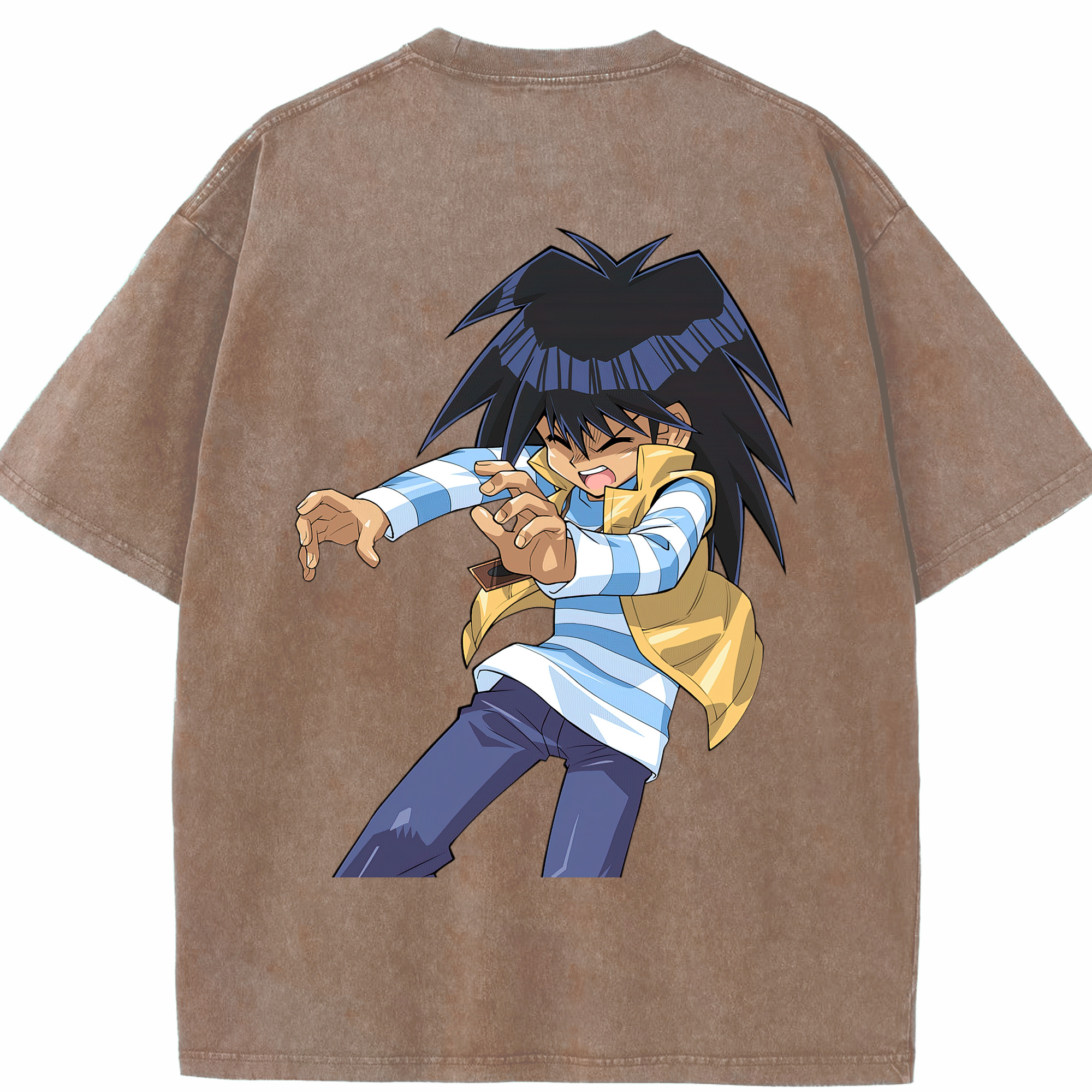 （画像用） 遊☆戯☆王 Yu-Gi-Oh! 綿100% ヴィンテージ風 半袖Tシャツ（背面プリント）